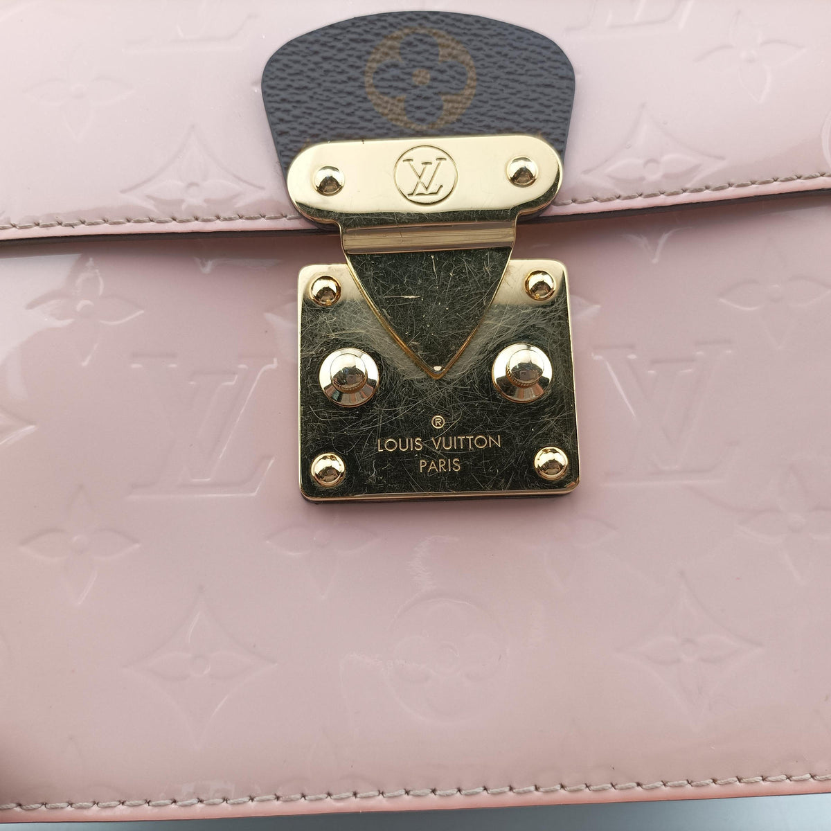 Pre-owned Louis Vuitton Spring Street PM pink Vernis M90468 shoulderbag | stylenewstar