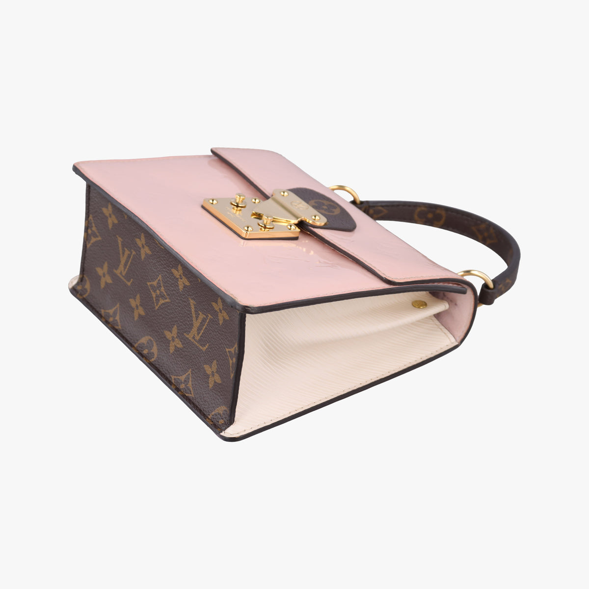 Pre-owned Louis Vuitton Spring Street PM pink Vernis M90468 shoulderbag | stylenewstar