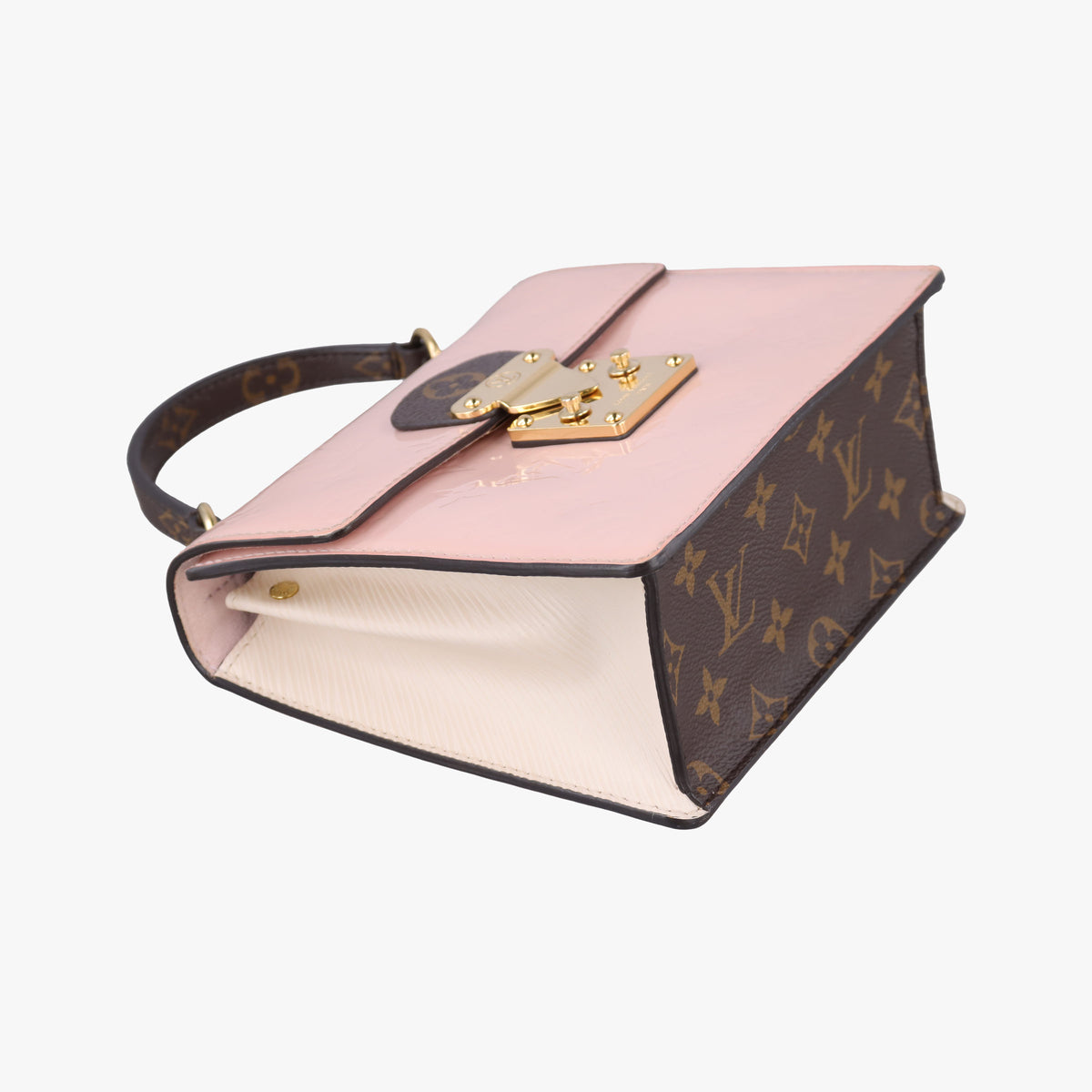 Pre-owned Louis Vuitton Spring Street PM pink Vernis M90468 shoulderbag | stylenewstar