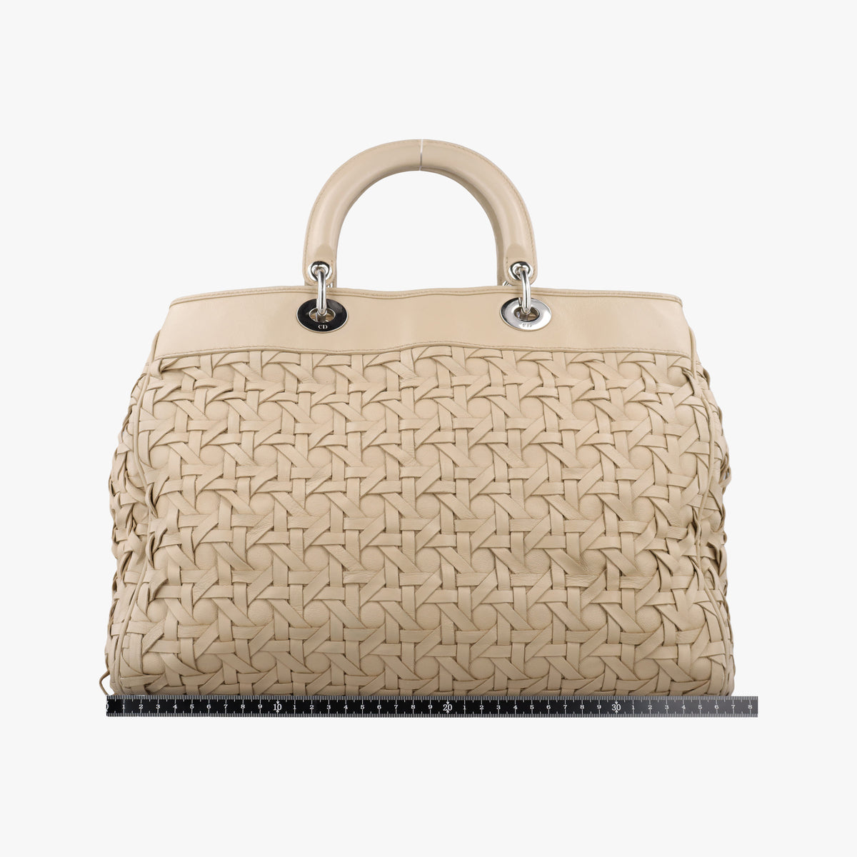 Secondhand Christian Dior Lady Dior Avenue Tote Beige lambskin  handbag | stylenewstar