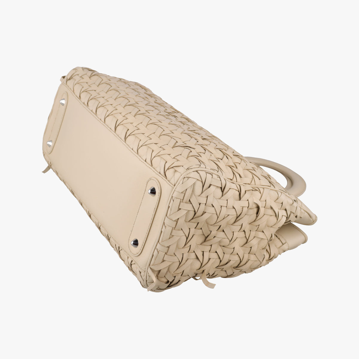 Secondhand Christian Dior Lady Dior Avenue Tote Beige lambskin  handbag | stylenewstar