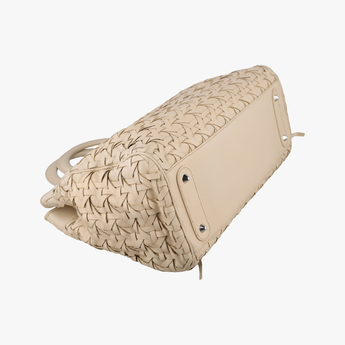 Secondhand Christian Dior Lady Dior Avenue Tote Beige lambskin  handbag | stylenewstar