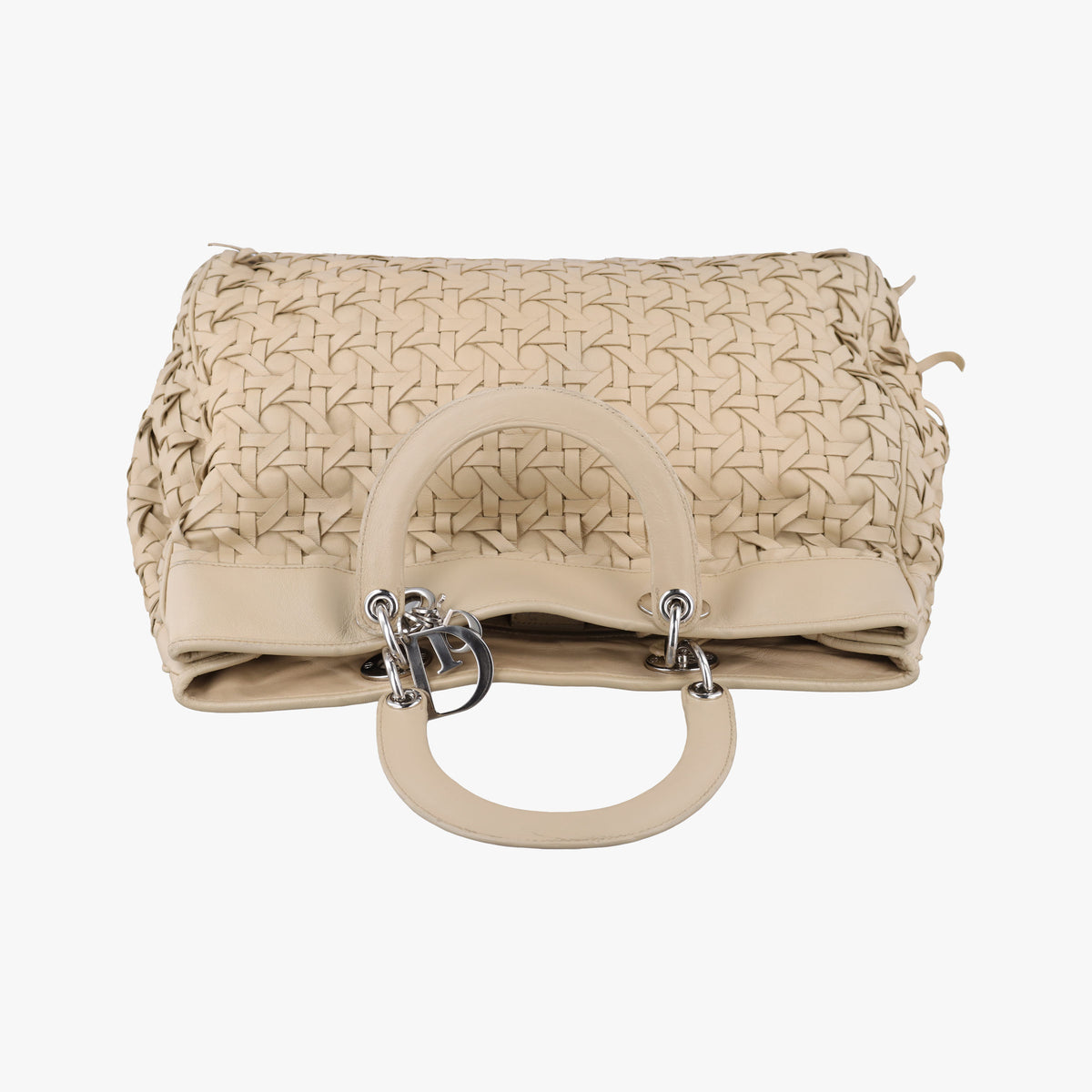 Secondhand Christian Dior Lady Dior Avenue Tote Beige lambskin  handbag | stylenewstar