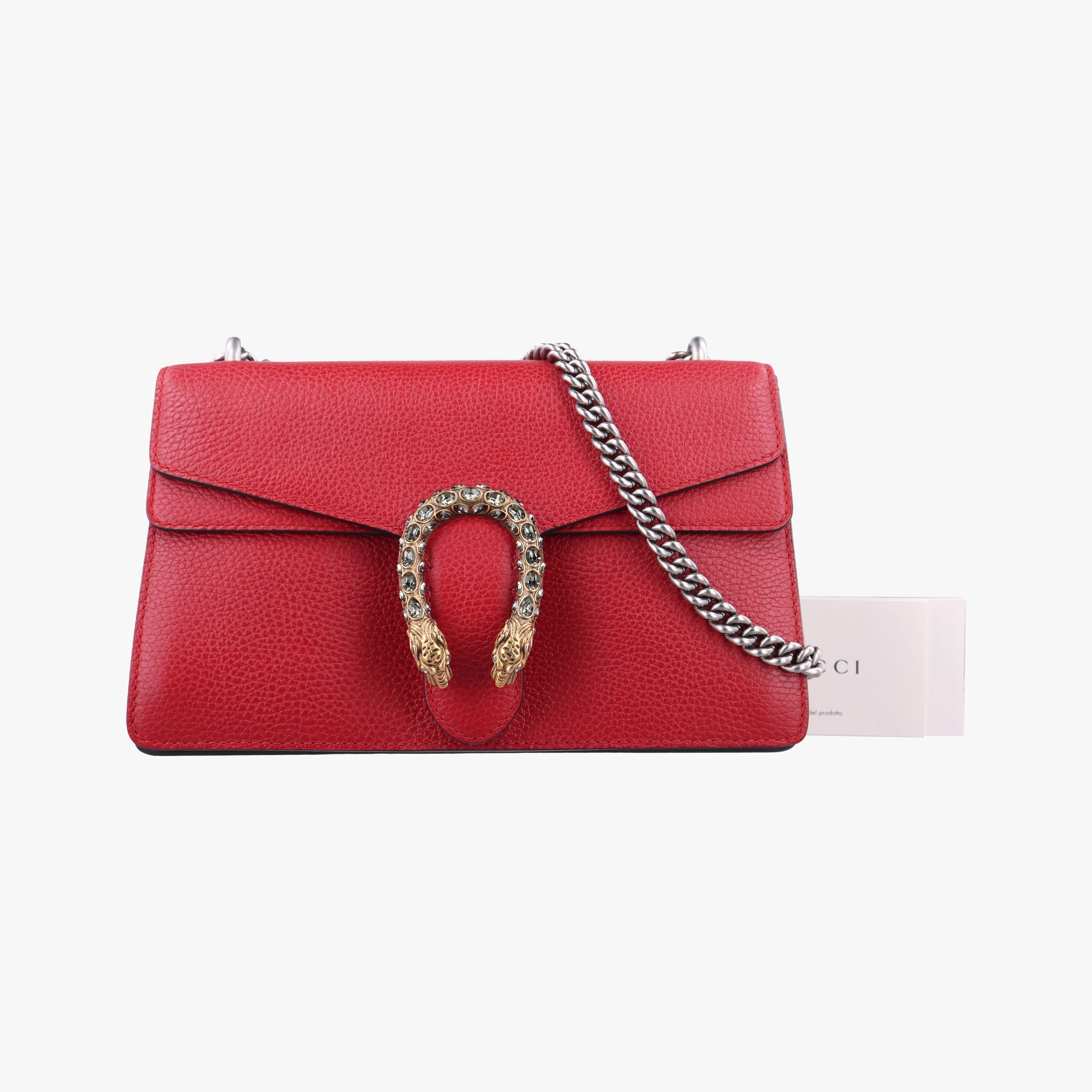 Pre-owned Gucci Dionysus Red Leather 400249 shoulderbag | stylenewstar