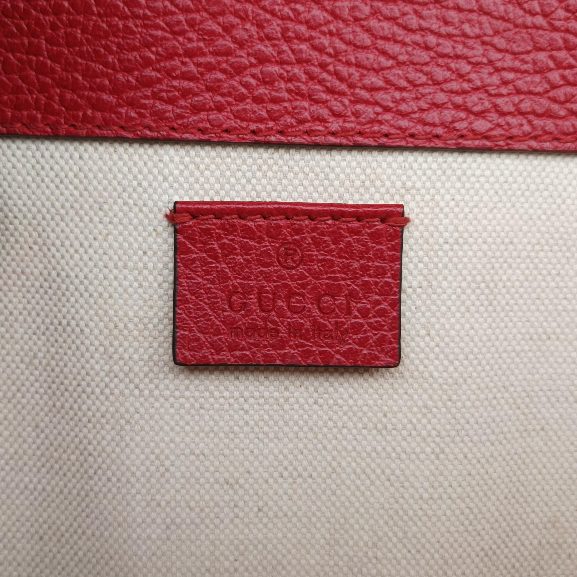 Pre-owned Gucci Dionysus Red Leather 400249 shoulderbag | stylenewstar