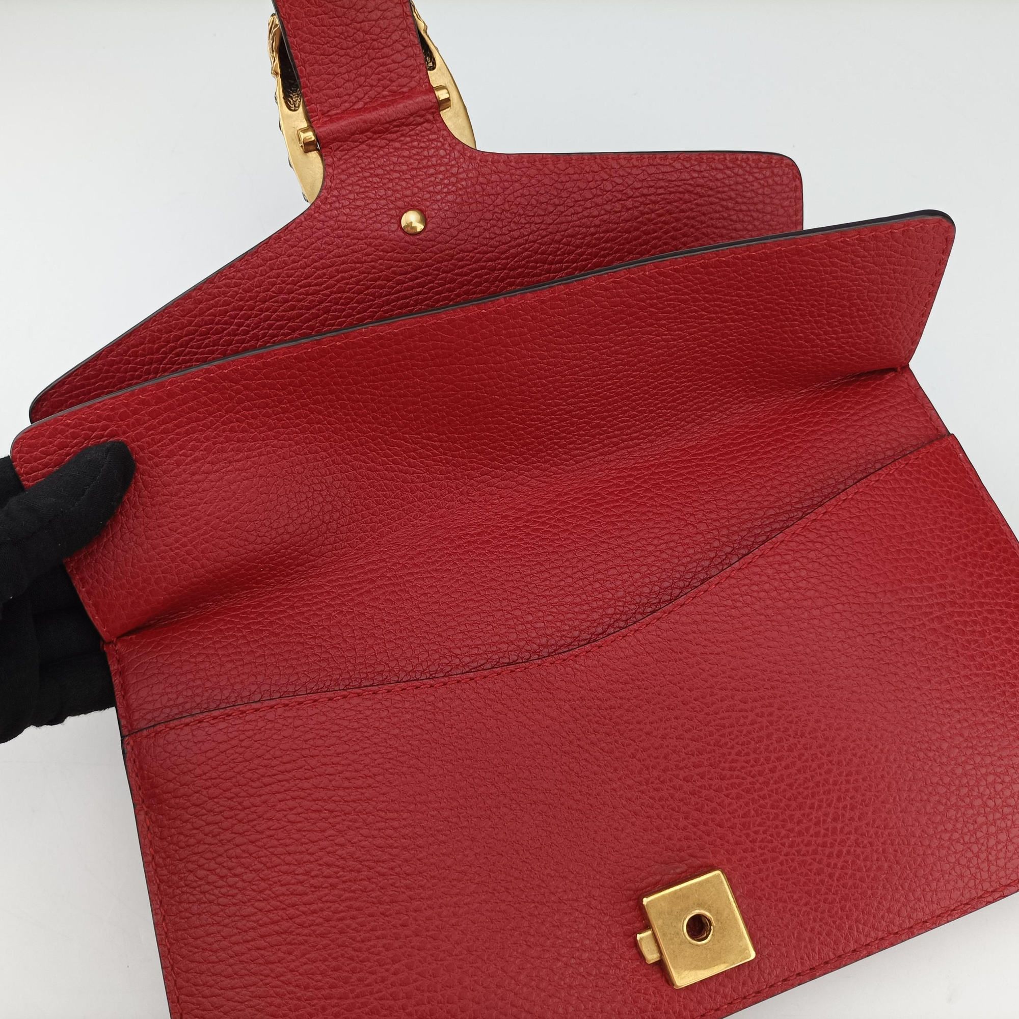 Pre-owned Gucci Dionysus Red Leather 400249 shoulderbag | stylenewstar