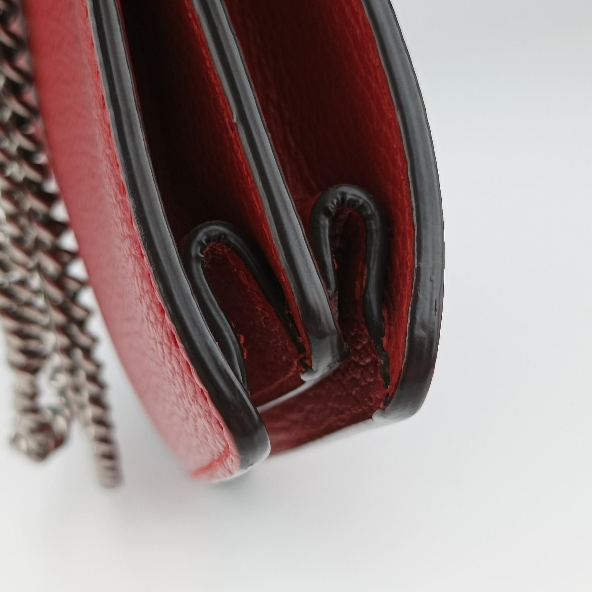 Pre-owned Gucci Dionysus Red Leather 400249 shoulderbag | stylenewstar