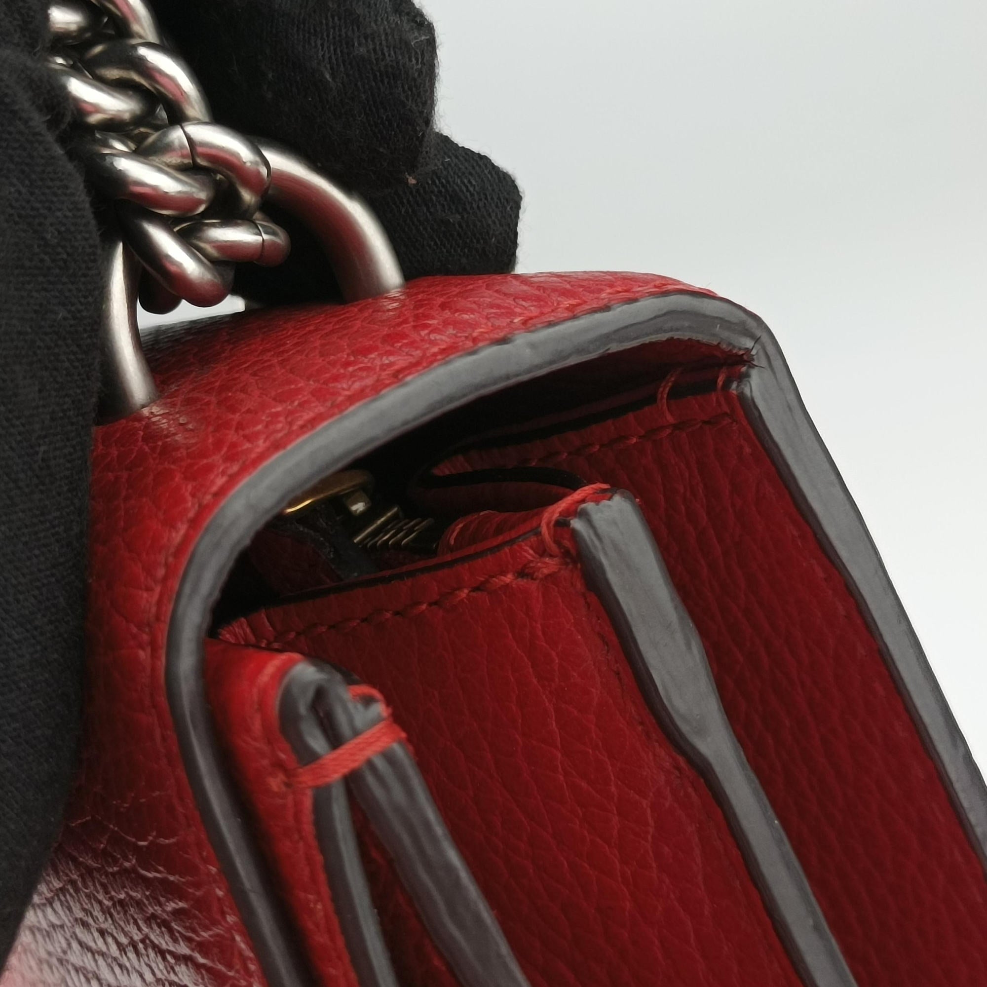 Pre-owned Gucci Dionysus Red Leather 400249 shoulderbag | stylenewstar