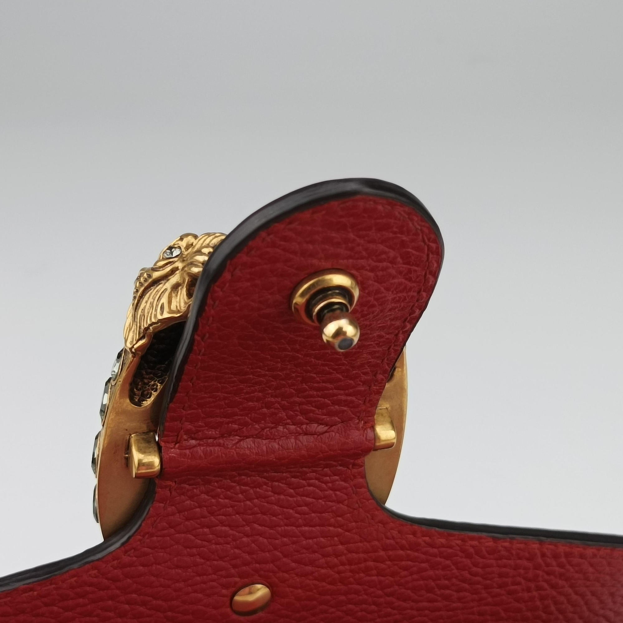 Pre-owned Gucci Dionysus Red Leather 400249 shoulderbag | stylenewstar