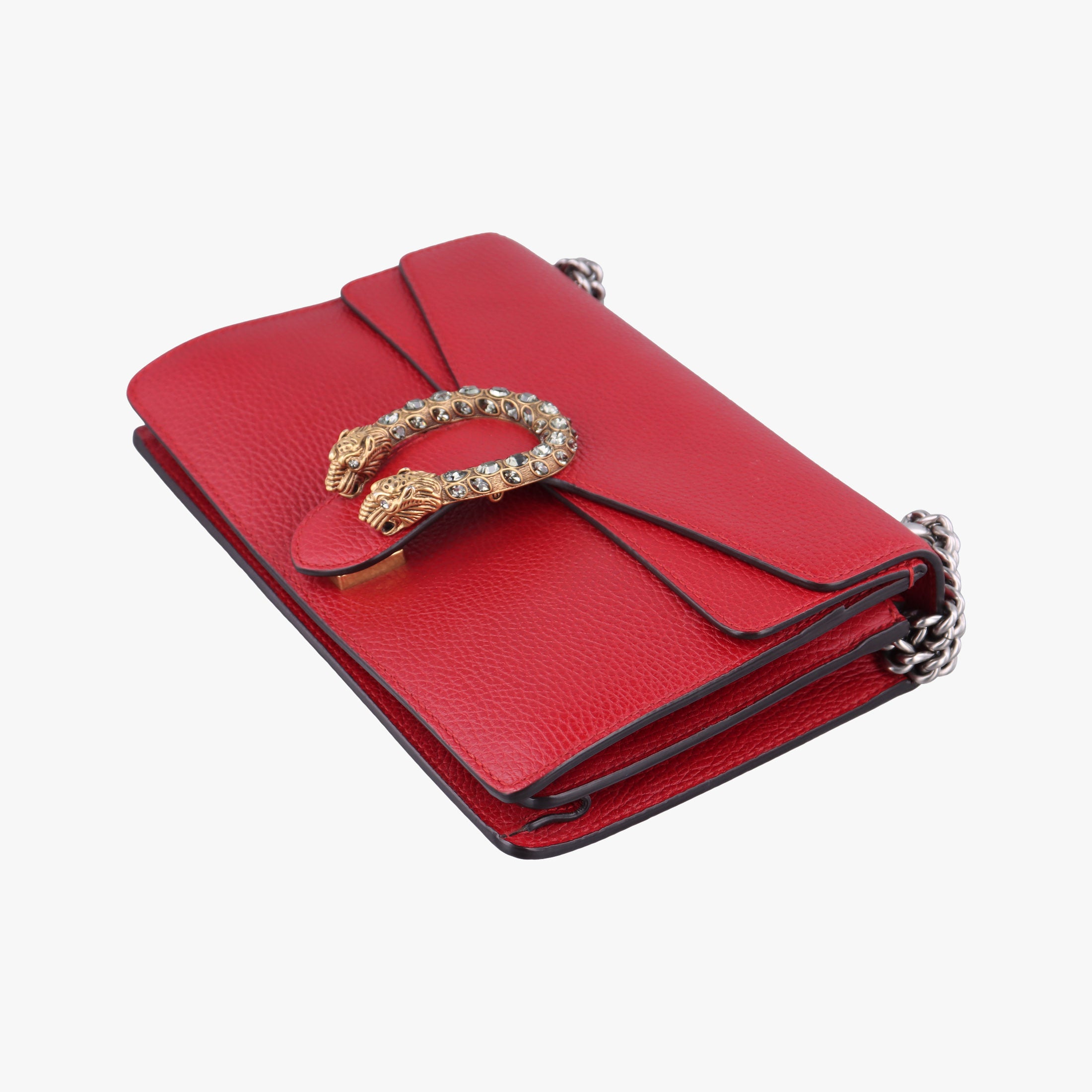 Pre-owned Gucci Dionysus Red Leather 400249 shoulderbag | stylenewstar
