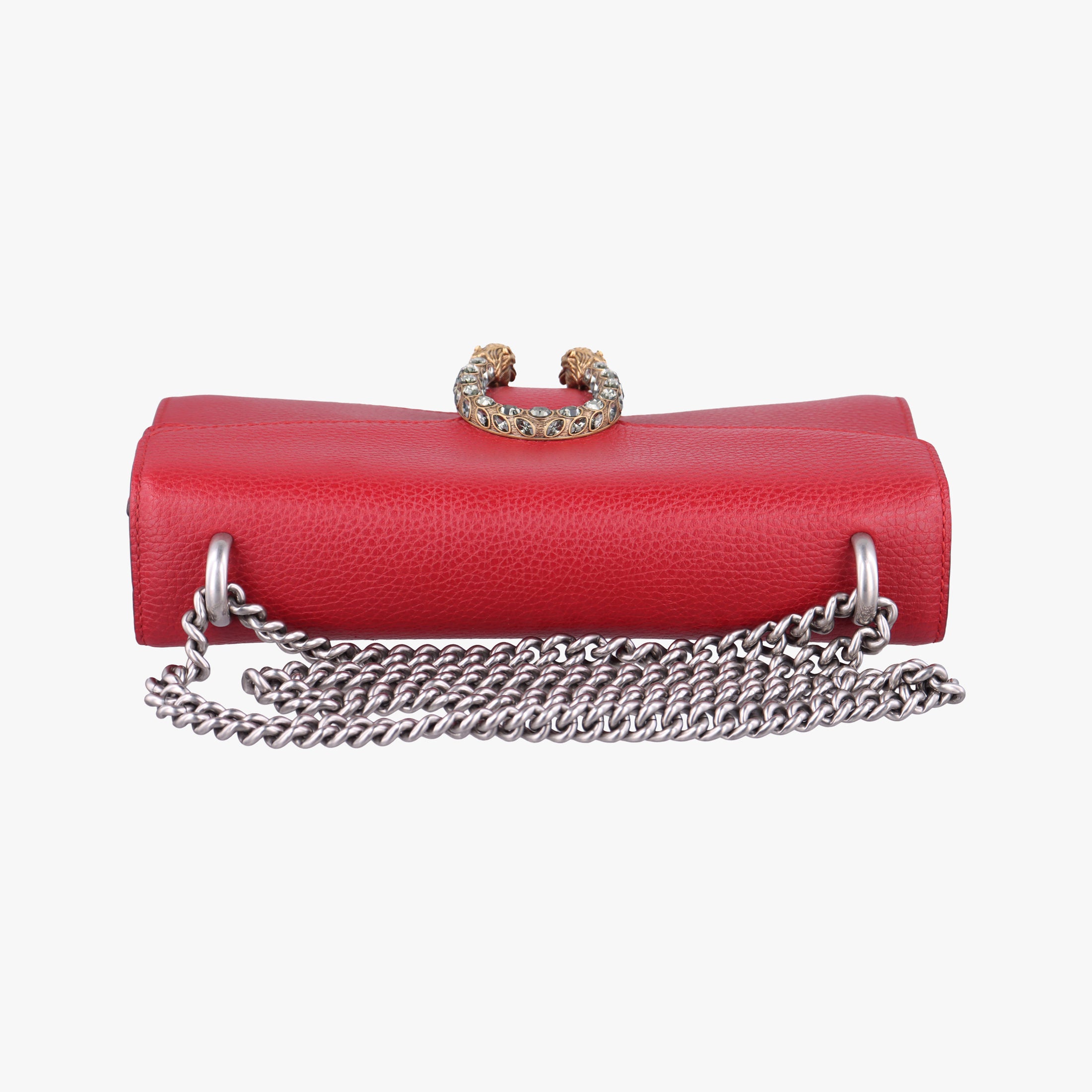 Pre-owned Gucci Dionysus Red Leather 400249 shoulderbag | stylenewstar