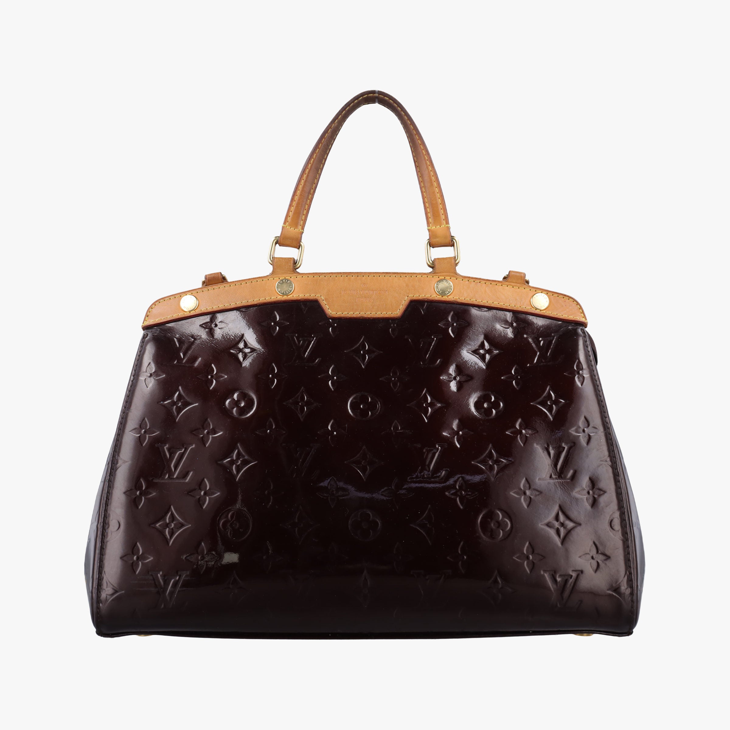 Pre-owned Louis Vuitton Brea MM Amarante Vernis M91619 handbag | stylenewstar