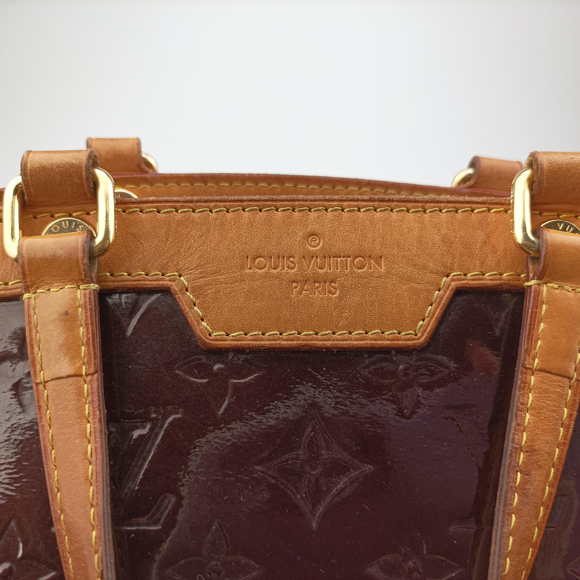 Pre-owned Louis Vuitton Brea MM Amarante Vernis M91619 handbag | stylenewstar