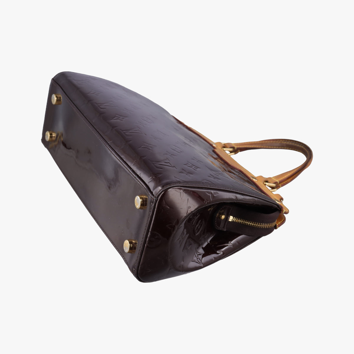 Pre-owned Louis Vuitton Brea MM Amarante Vernis M91619 handbag | stylenewstar