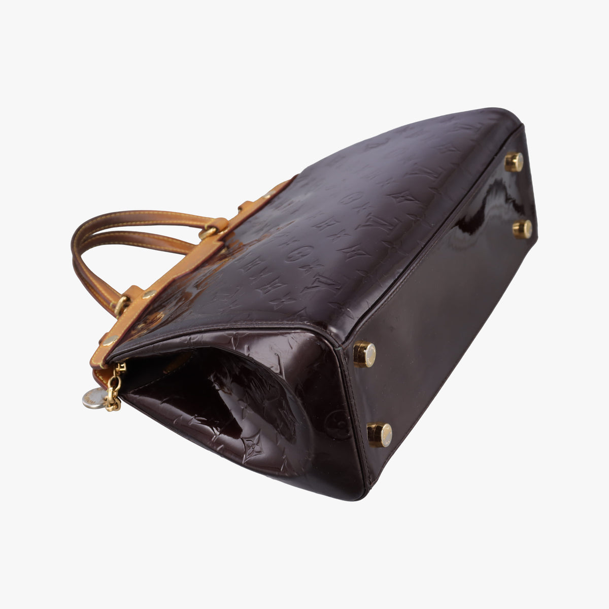 Pre-owned Louis Vuitton Brea MM Amarante Vernis M91619 handbag | stylenewstar