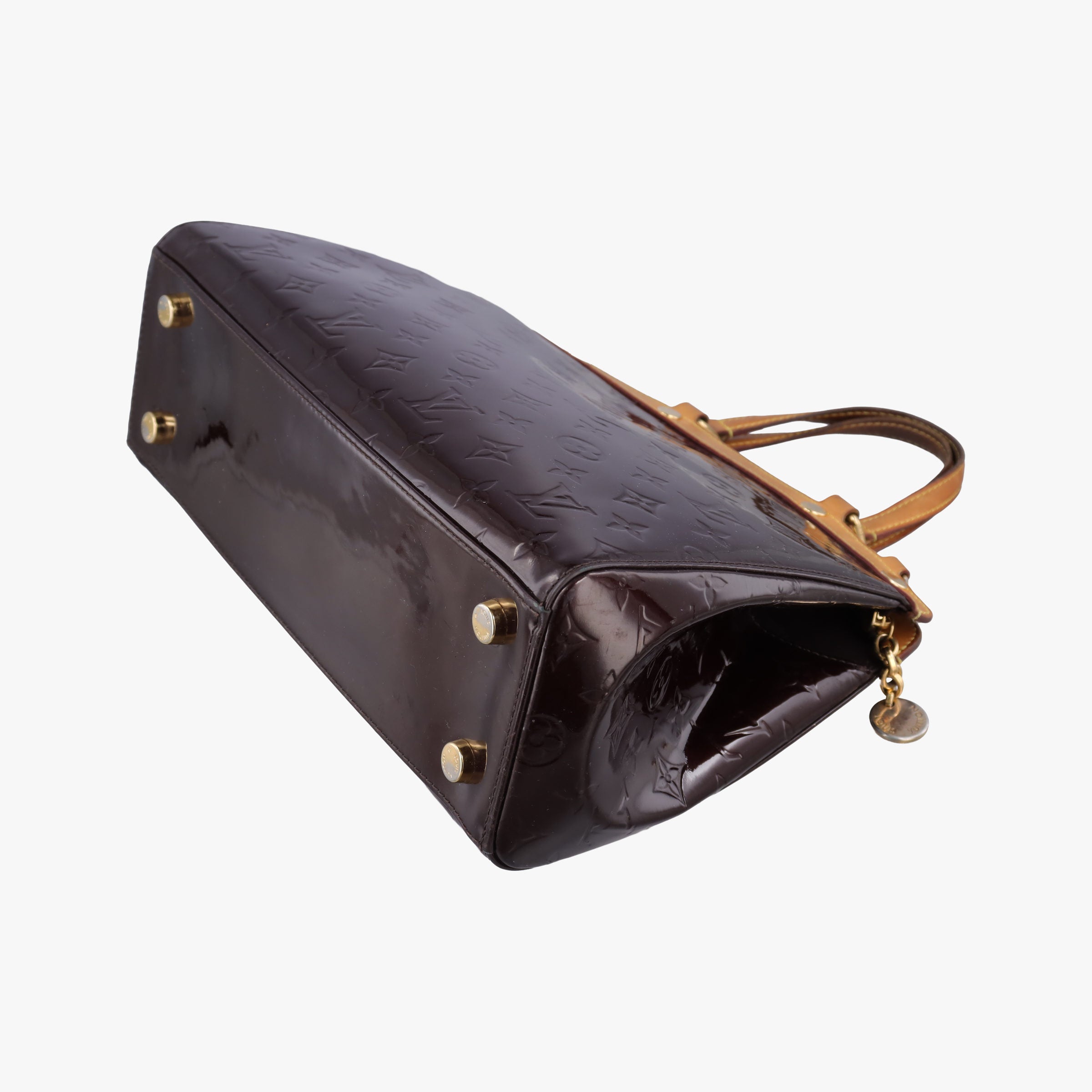 Pre-owned Louis Vuitton Brea MM Amarante Vernis M91619 handbag | stylenewstar