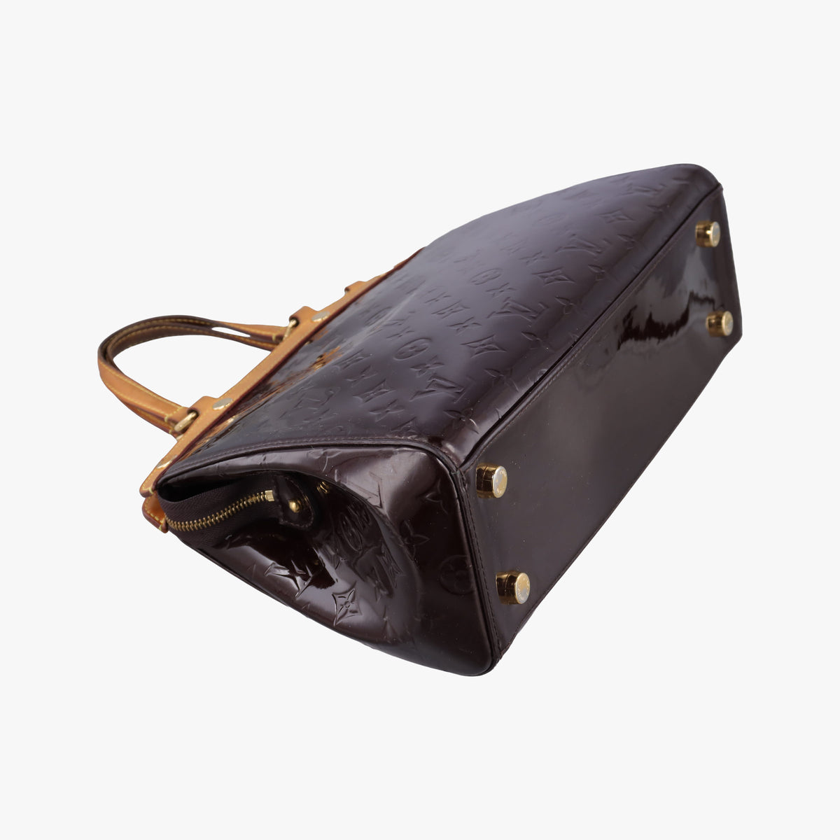 Pre-owned Louis Vuitton Brea MM Amarante Vernis M91619 handbag | stylenewstar