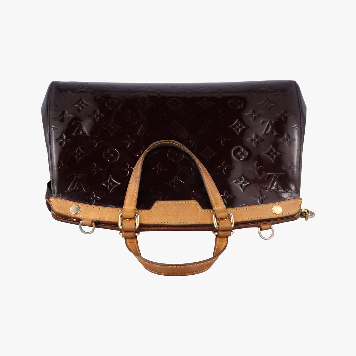Pre-owned Louis Vuitton Brea MM Amarante Vernis M91619 handbag | stylenewstar
