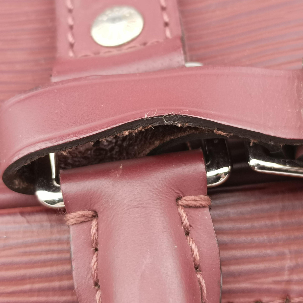 Pre-owned Louis Vuitton Porto Document Voyage Bordeaux Epi M41141 handbag | stylenewstar