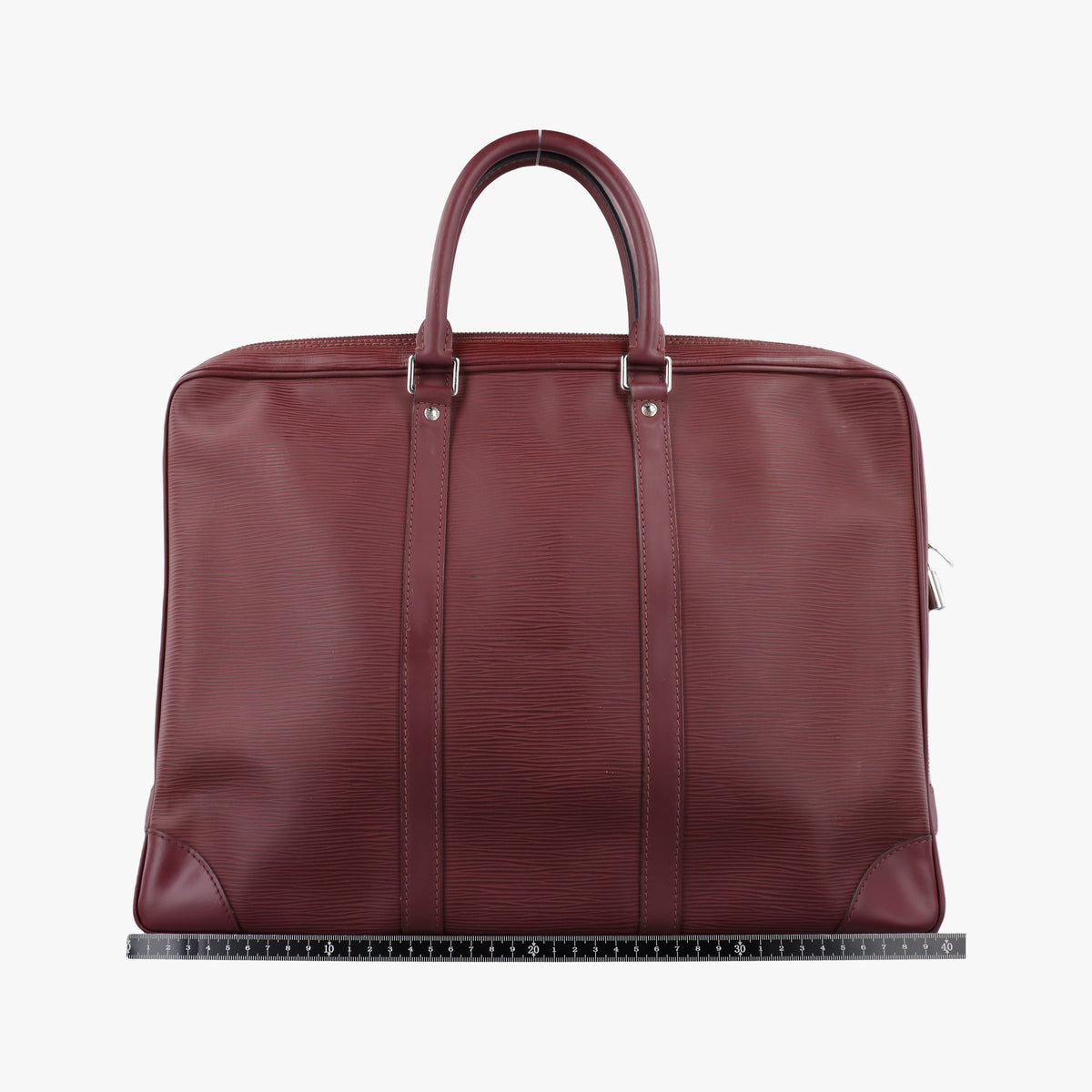 Pre-owned Louis Vuitton Porto Document Voyage Bordeaux Epi M41141 handbag | stylenewstar