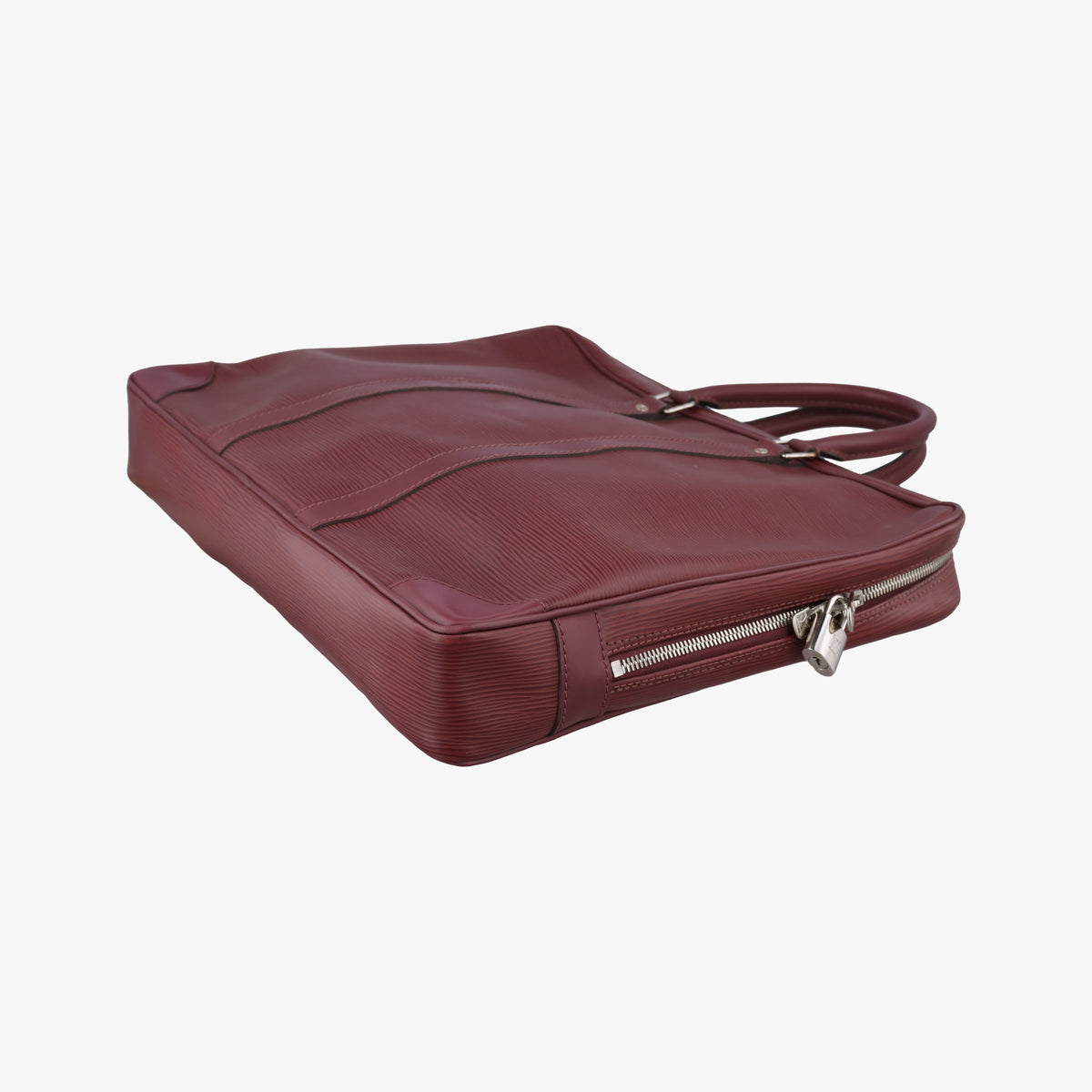Pre-owned Louis Vuitton Porto Document Voyage Bordeaux Epi M41141 handbag | stylenewstar