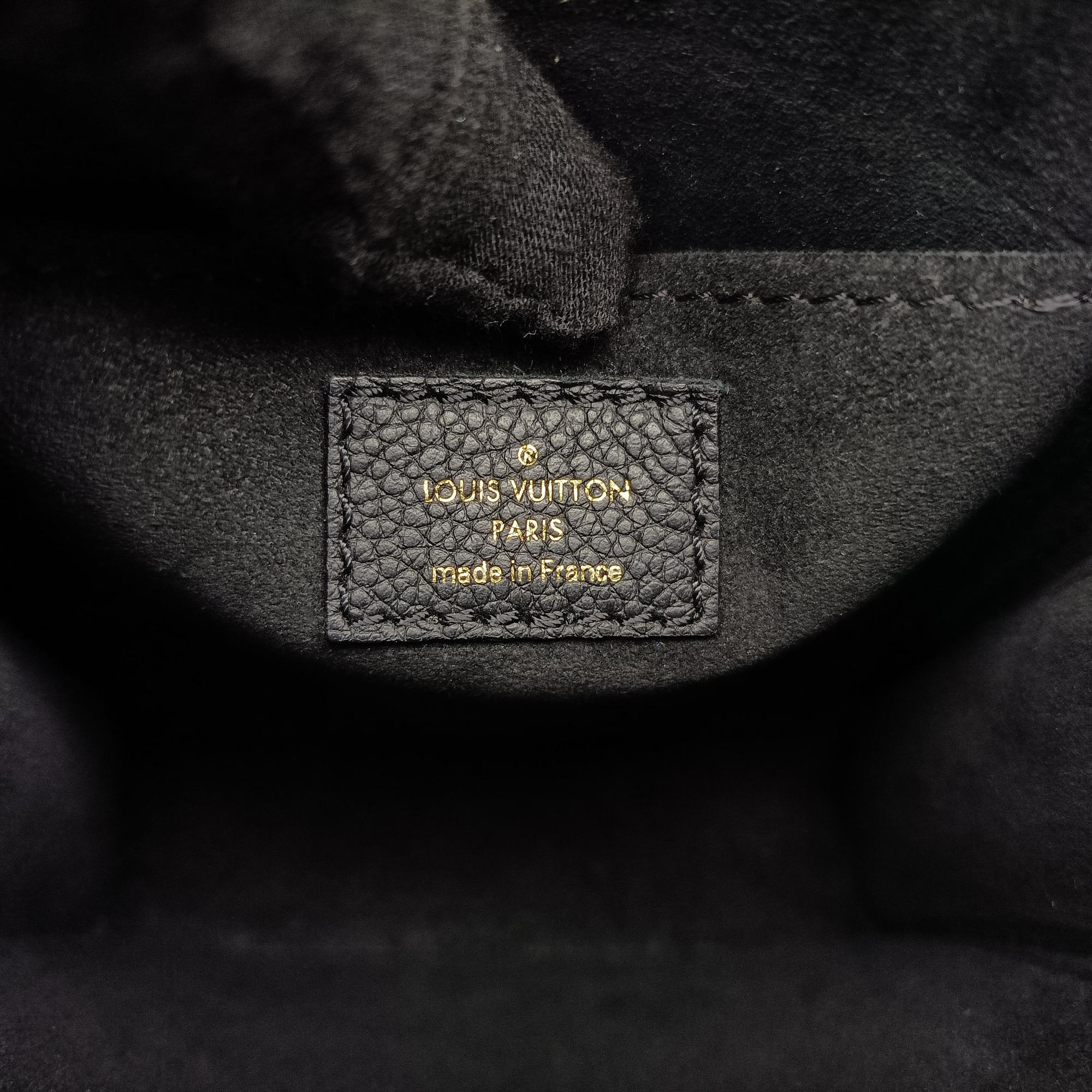 Pre-owned Louis Vuitton Petite Sac Plat Noir Monogram Empreinte M81417 handbag | stylenewstar