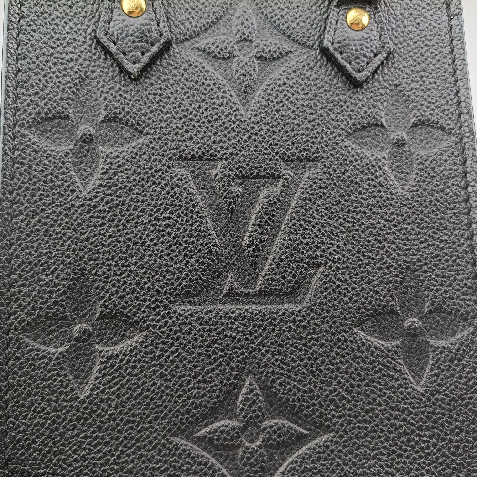 Pre-owned Louis Vuitton Petite Sac Plat Noir Monogram Empreinte M81417 handbag | stylenewstar