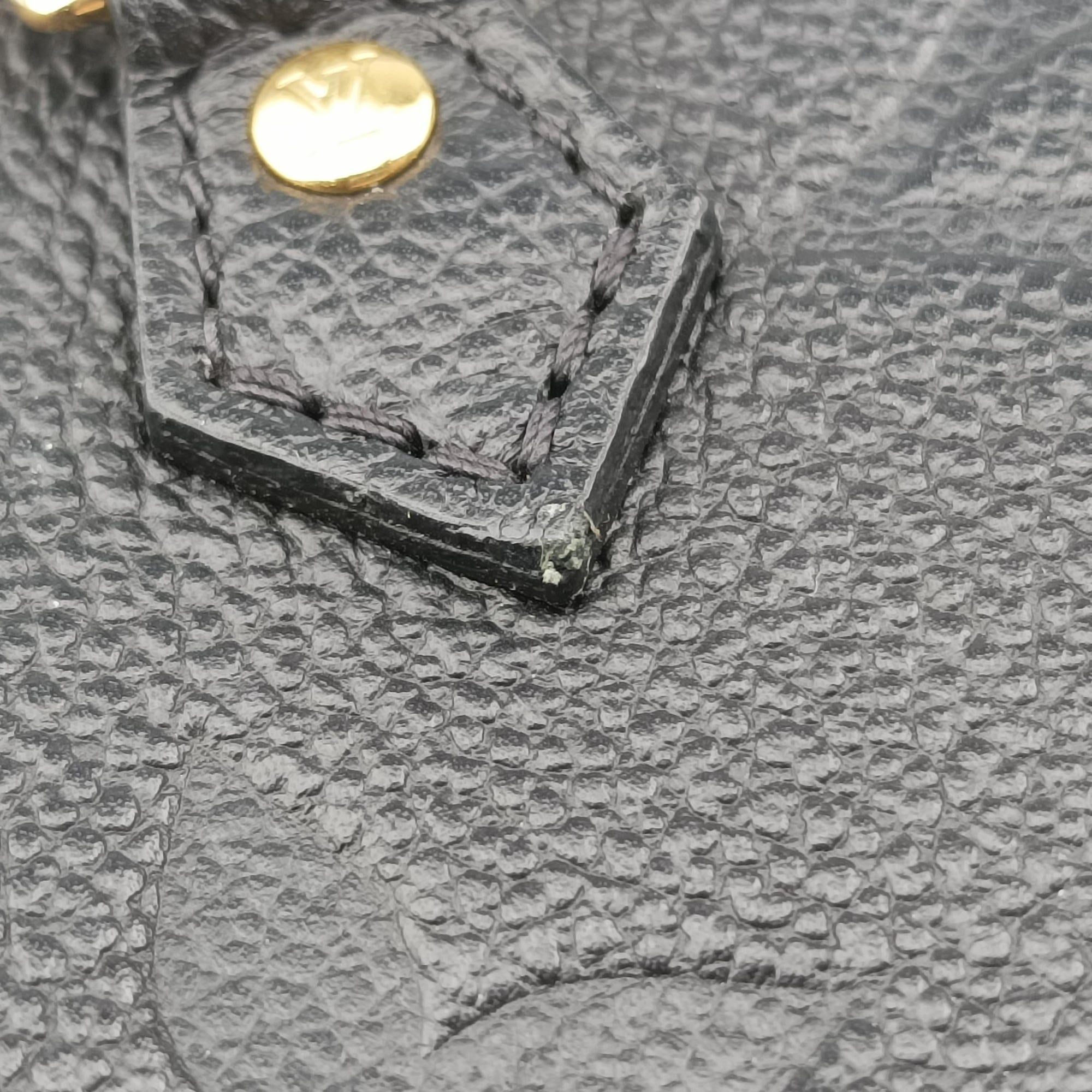 Pre-owned Louis Vuitton Petite Sac Plat Noir Monogram Empreinte M81417 handbag | stylenewstar