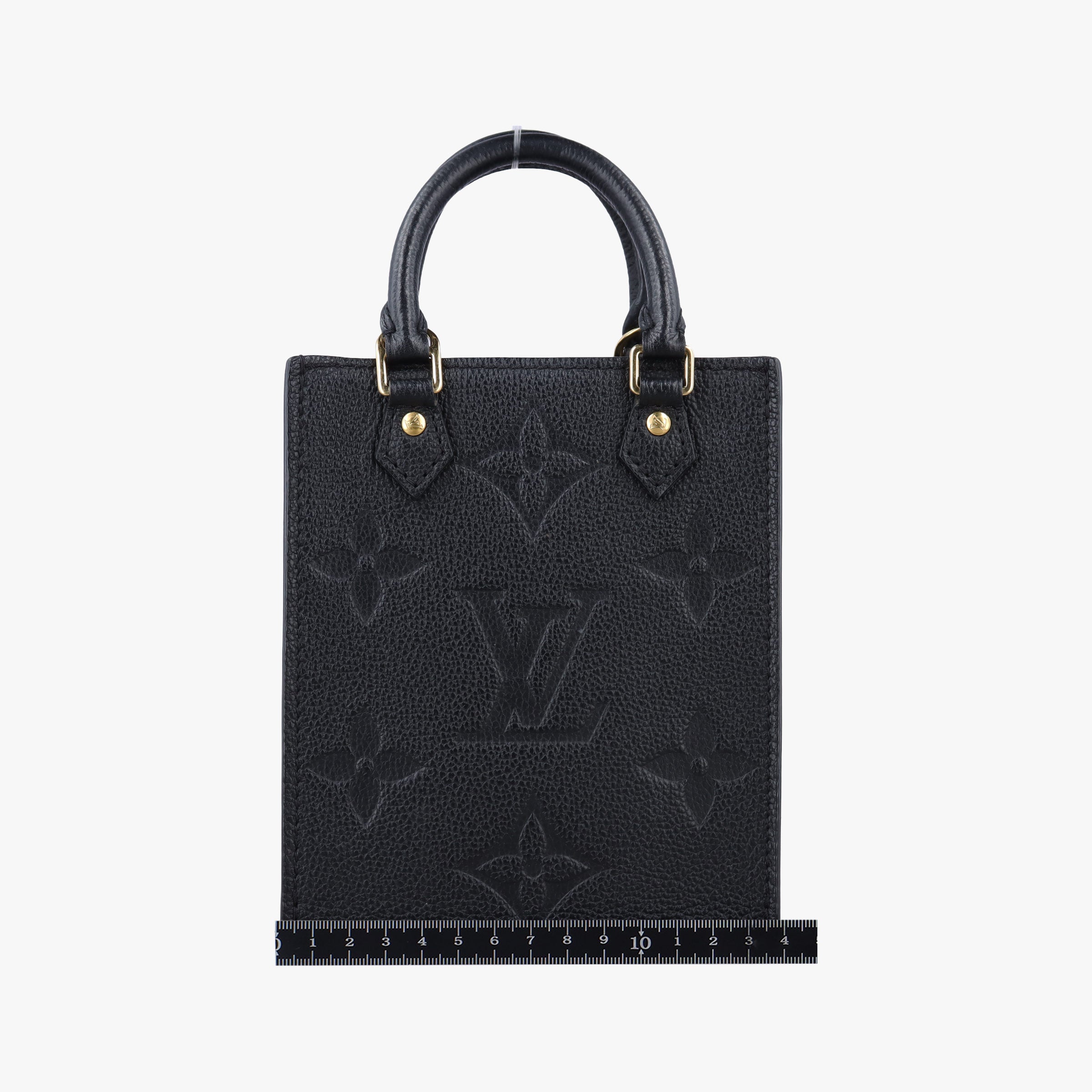 Pre-owned Louis Vuitton Petite Sac Plat Noir Monogram Empreinte M81417 handbag | stylenewstar