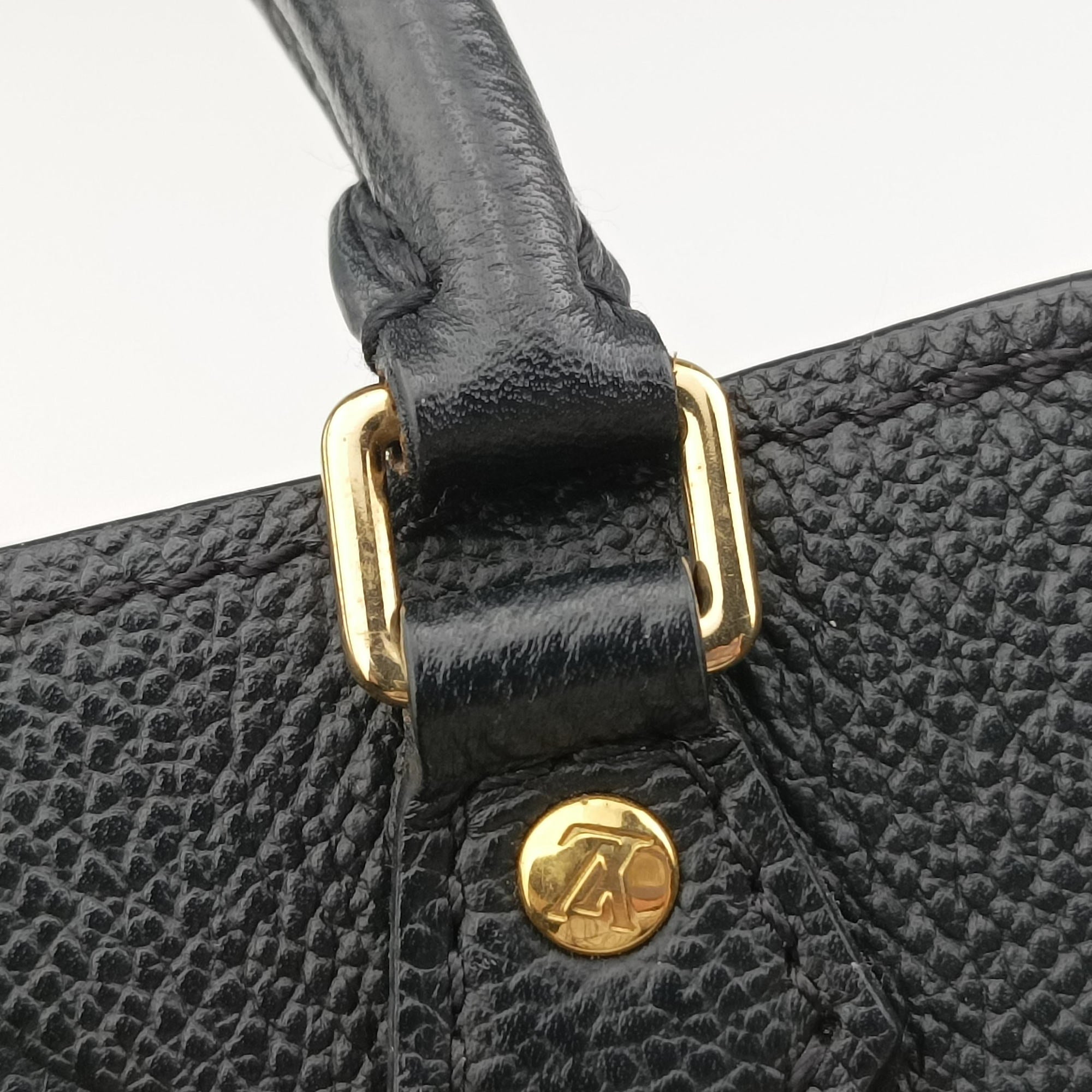 Pre-owned Louis Vuitton Petite Sac Plat Noir Monogram Empreinte M81417 handbag | stylenewstar