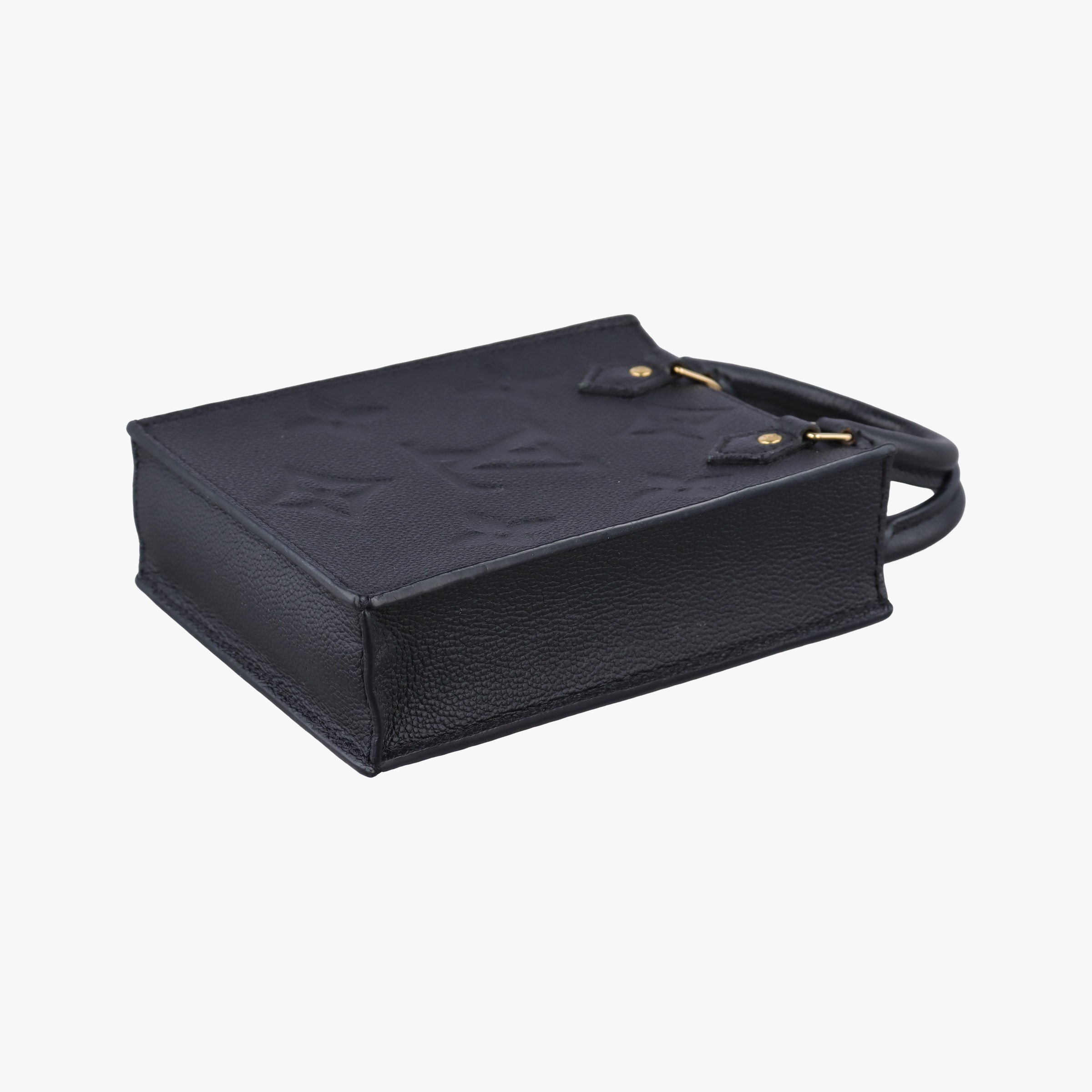Pre-owned Louis Vuitton Petite Sac Plat Noir Monogram Empreinte M81417 handbag | stylenewstar