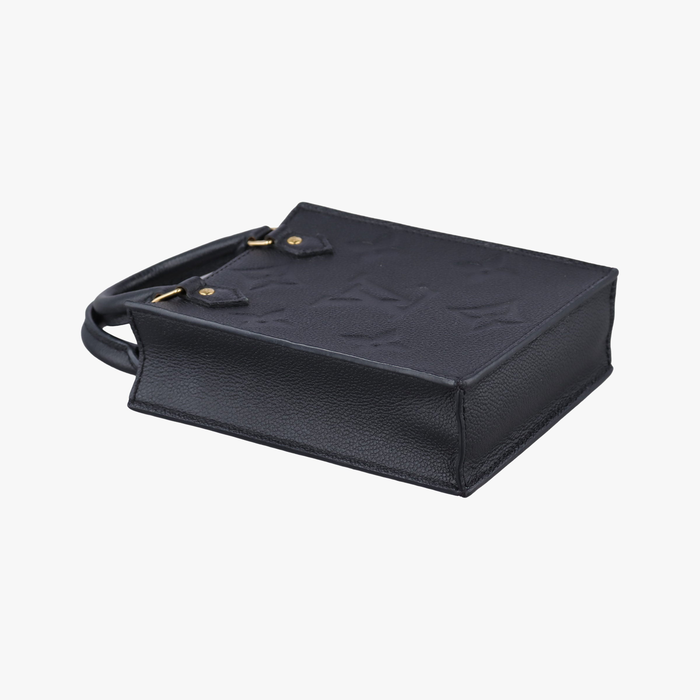Pre-owned Louis Vuitton Petite Sac Plat Noir Monogram Empreinte M81417 handbag | stylenewstar