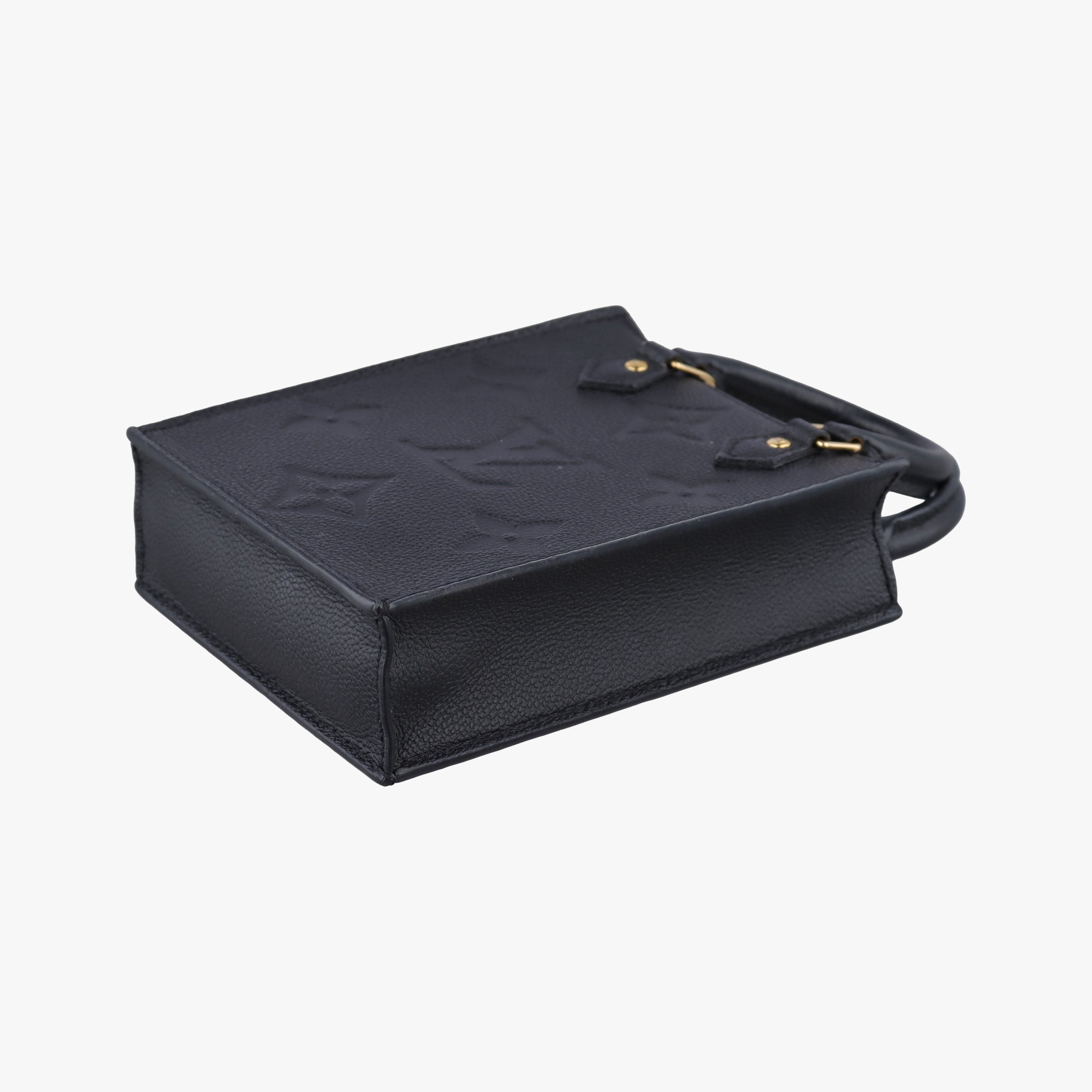 Pre-owned Louis Vuitton Petite Sac Plat Noir Monogram Empreinte M81417 handbag | stylenewstar