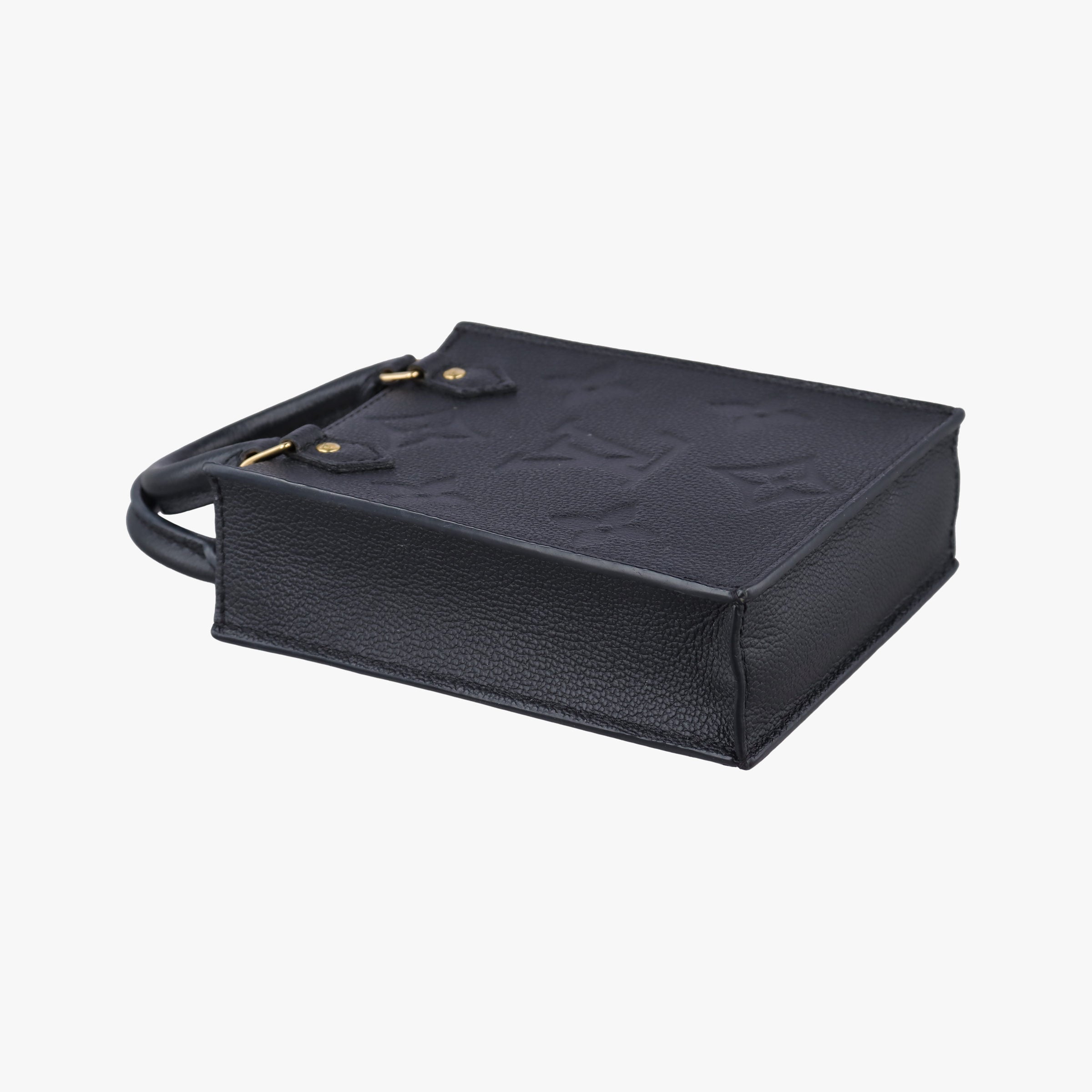 Pre-owned Louis Vuitton Petite Sac Plat Noir Monogram Empreinte M81417 handbag | stylenewstar