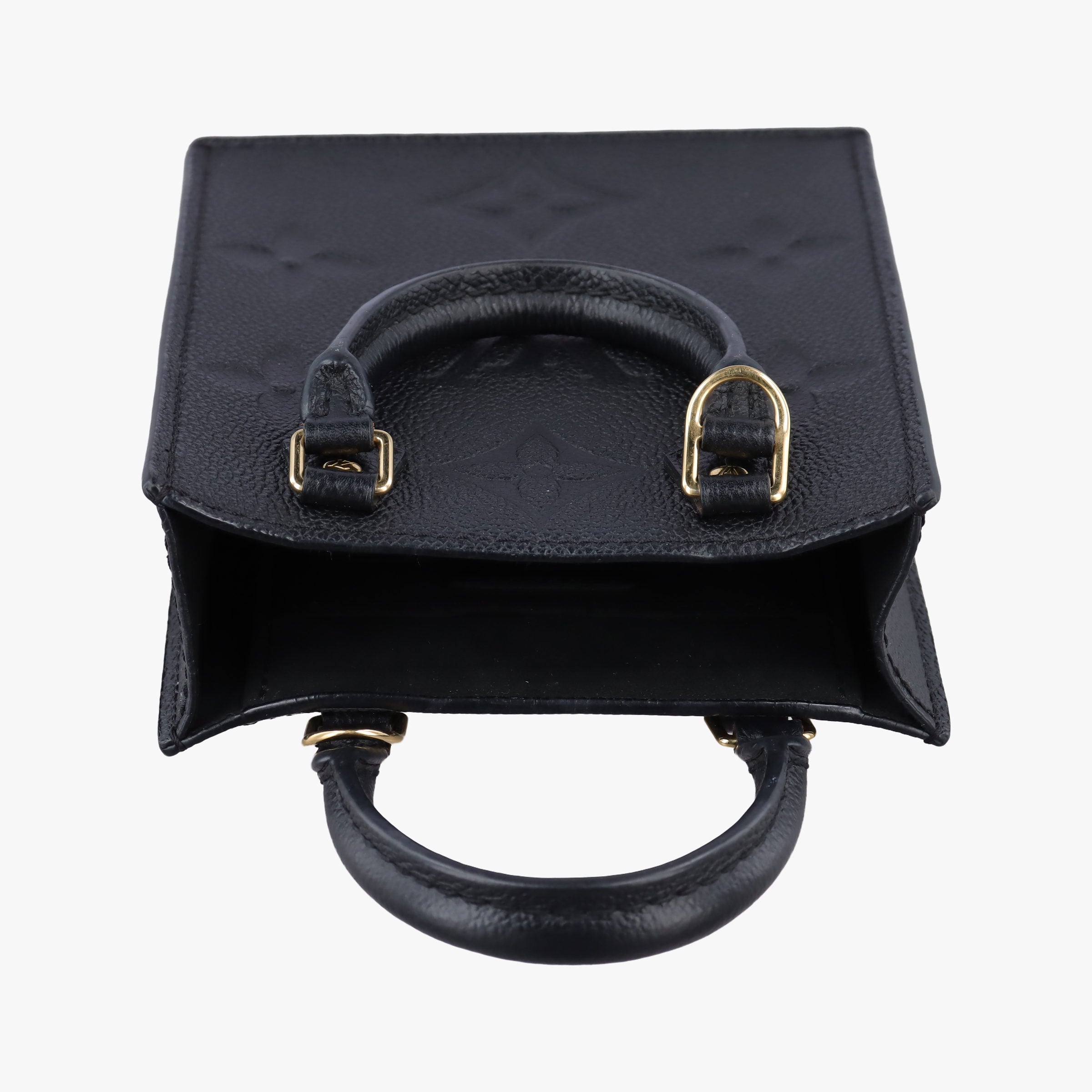 Pre-owned Louis Vuitton Petite Sac Plat Noir Monogram Empreinte M81417 handbag | stylenewstar