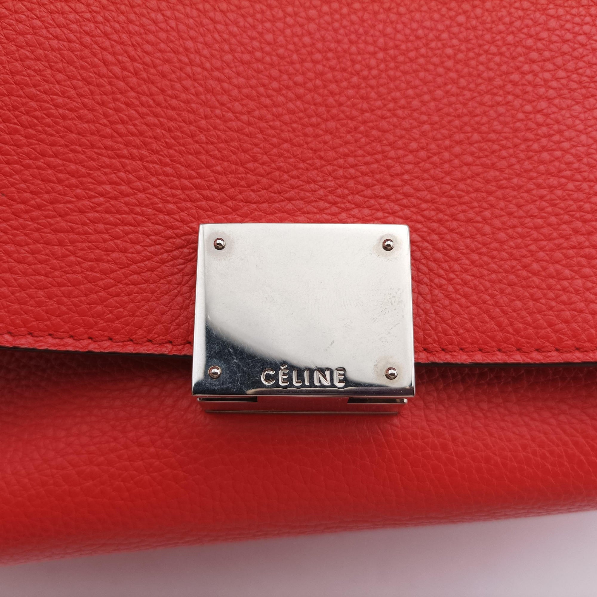 Secondhand Celine Trapeze Orange Suede×leather  shoulderbag | stylenewstar