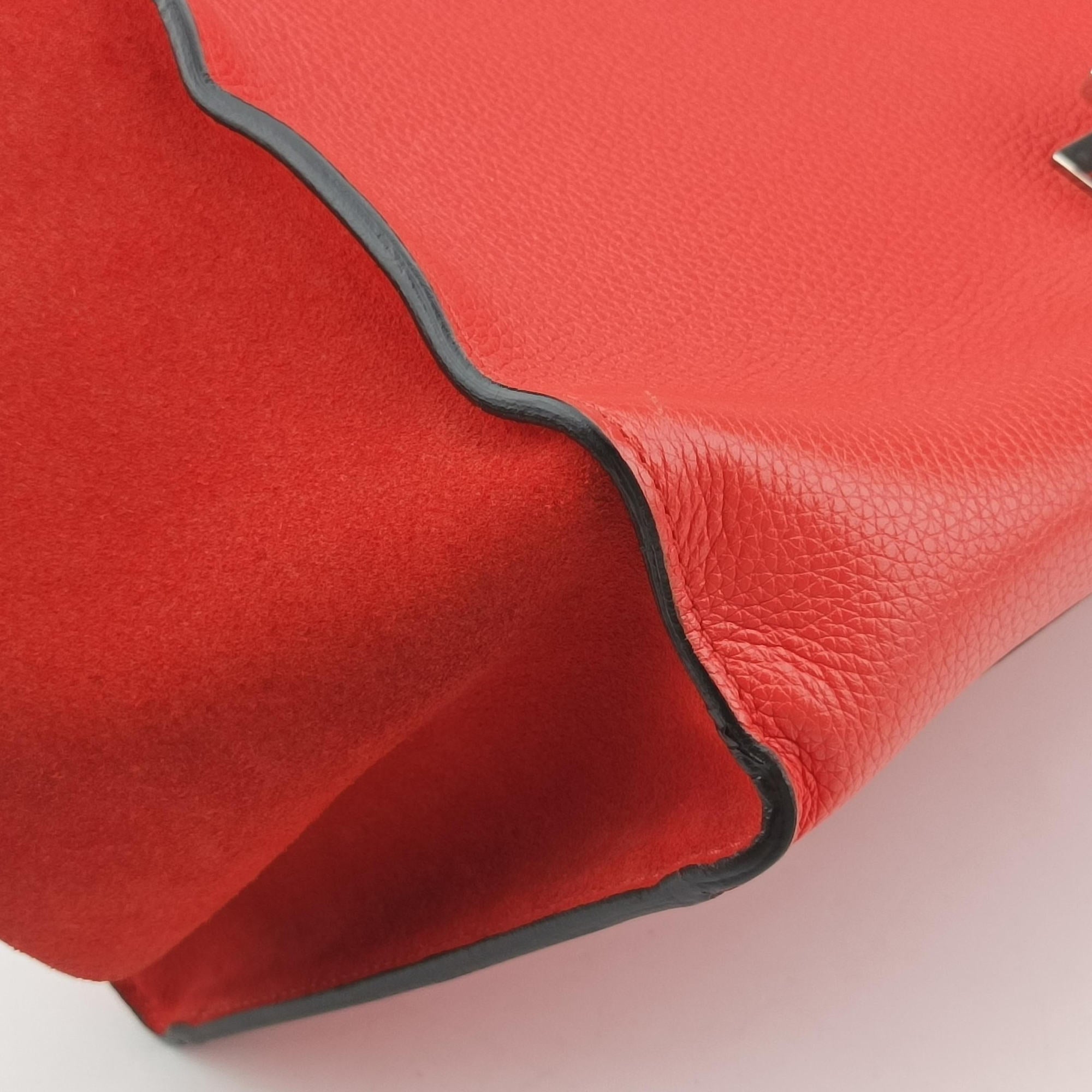 Secondhand Celine Trapeze Orange Suede×leather  shoulderbag | stylenewstar