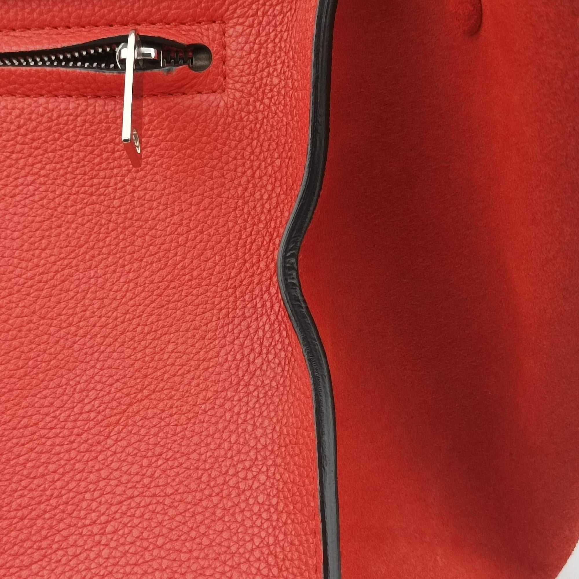Secondhand Celine Trapeze Orange Suede×leather  shoulderbag | stylenewstar