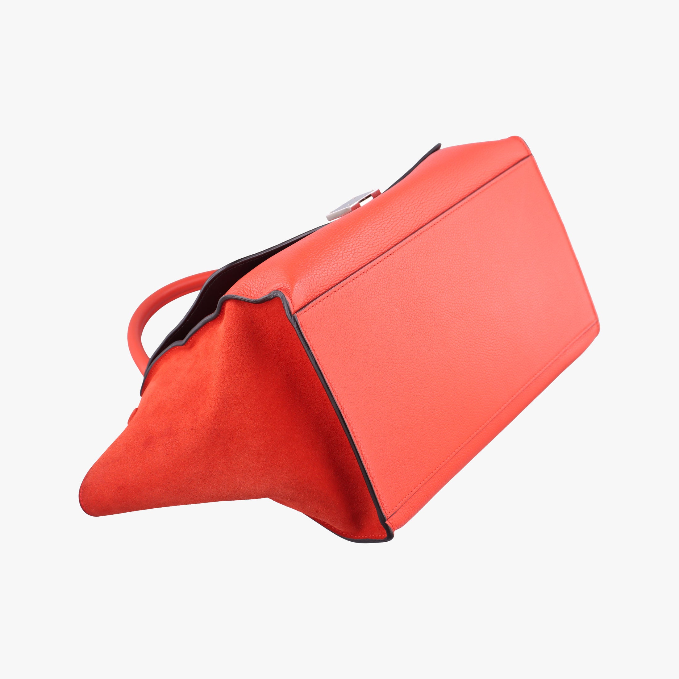 Secondhand Celine Trapeze Orange Suede×leather  shoulderbag | stylenewstar