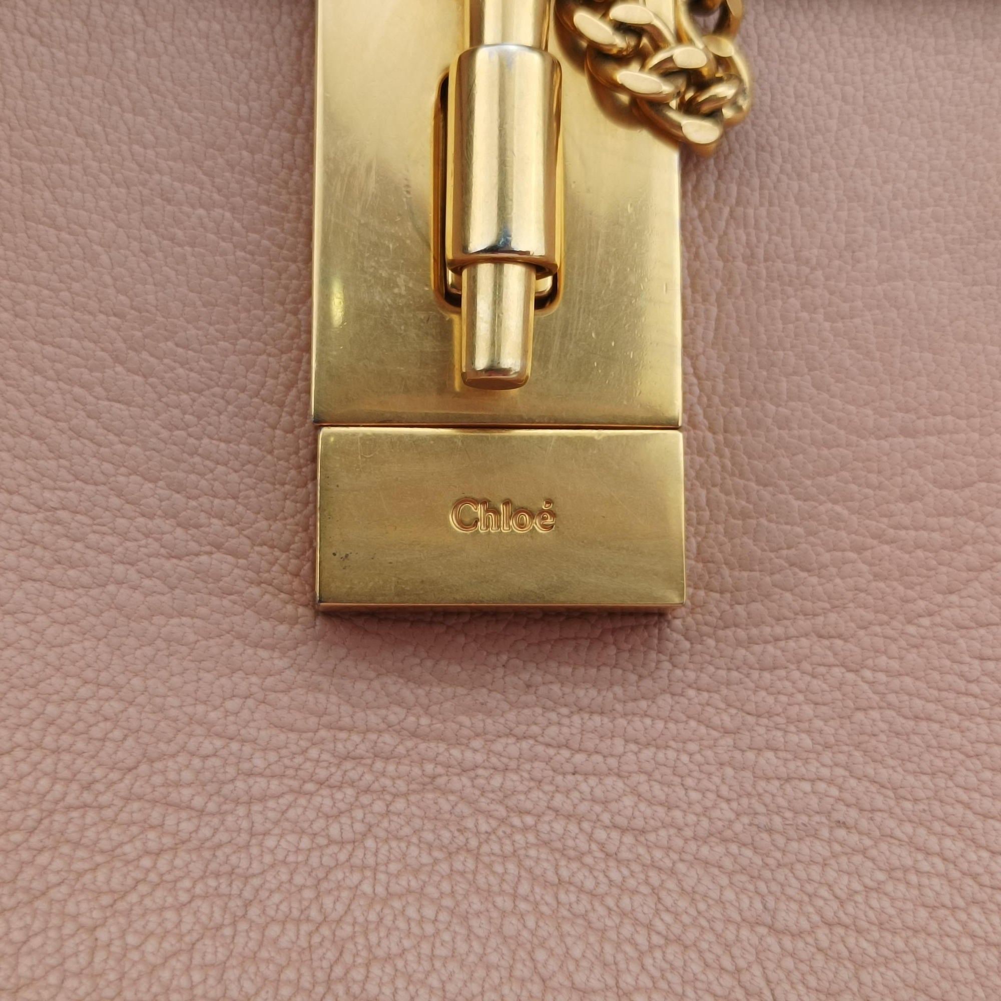 Pre-owned Chloe DREW Pink Leather  shoulderbag | stylenewstar