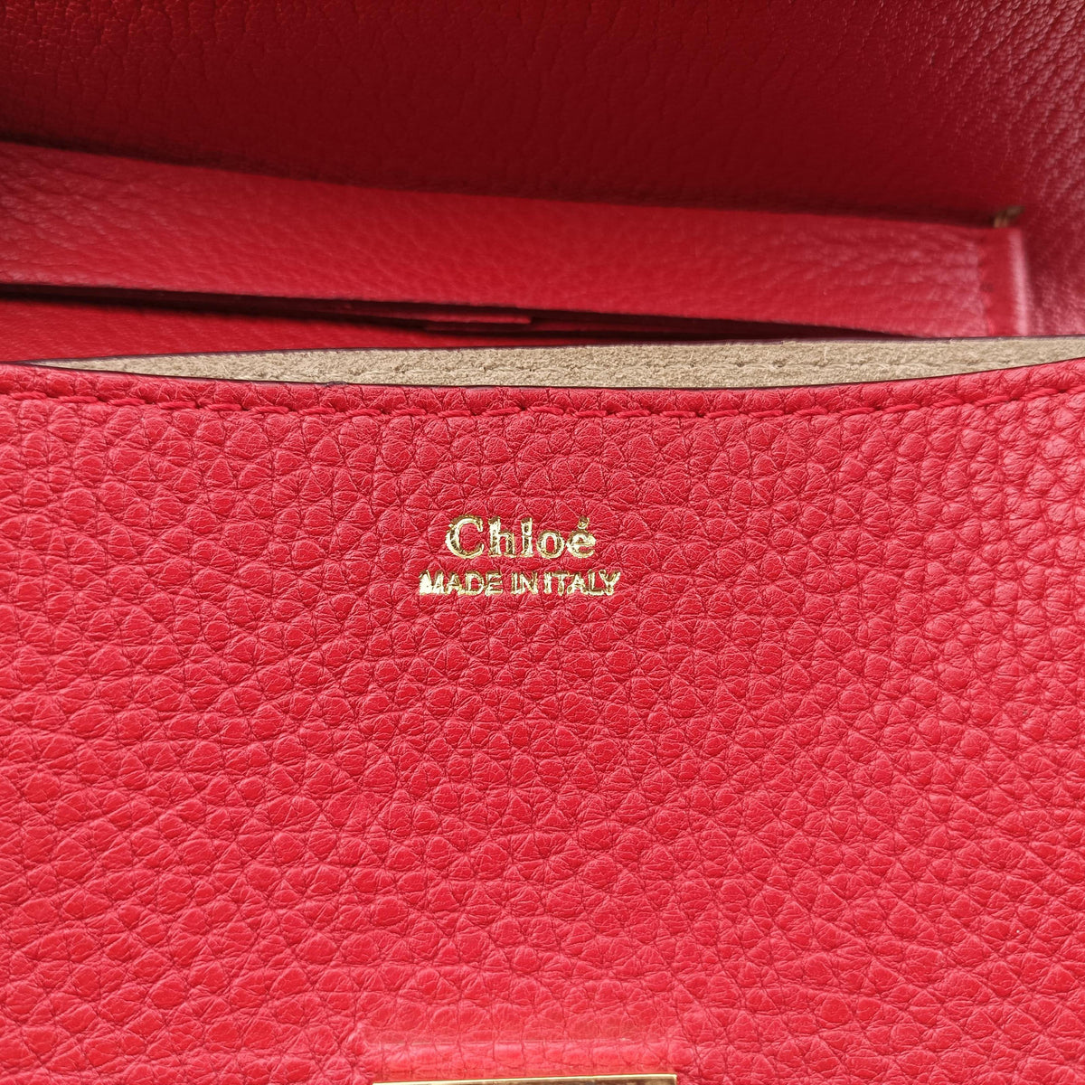 Pre-owned Chloe DREW Red Leather  shoulderbag | stylenewstar
