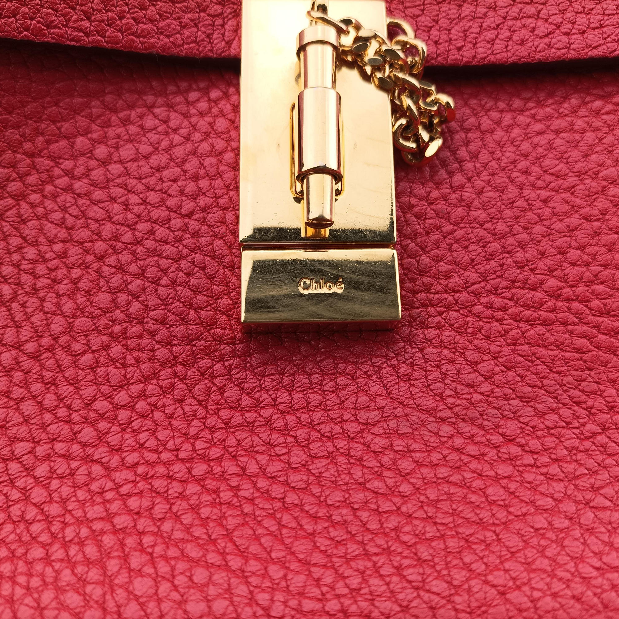 Pre-owned Chloe DREW Red Leather  shoulderbag | stylenewstar