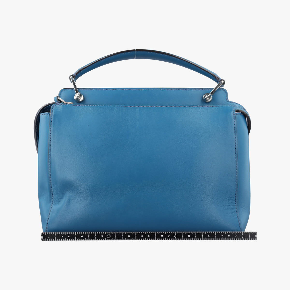 Pre-owned Fendi Dotcom Blue Leather 8BN293 shoulderbag | stylenewstar