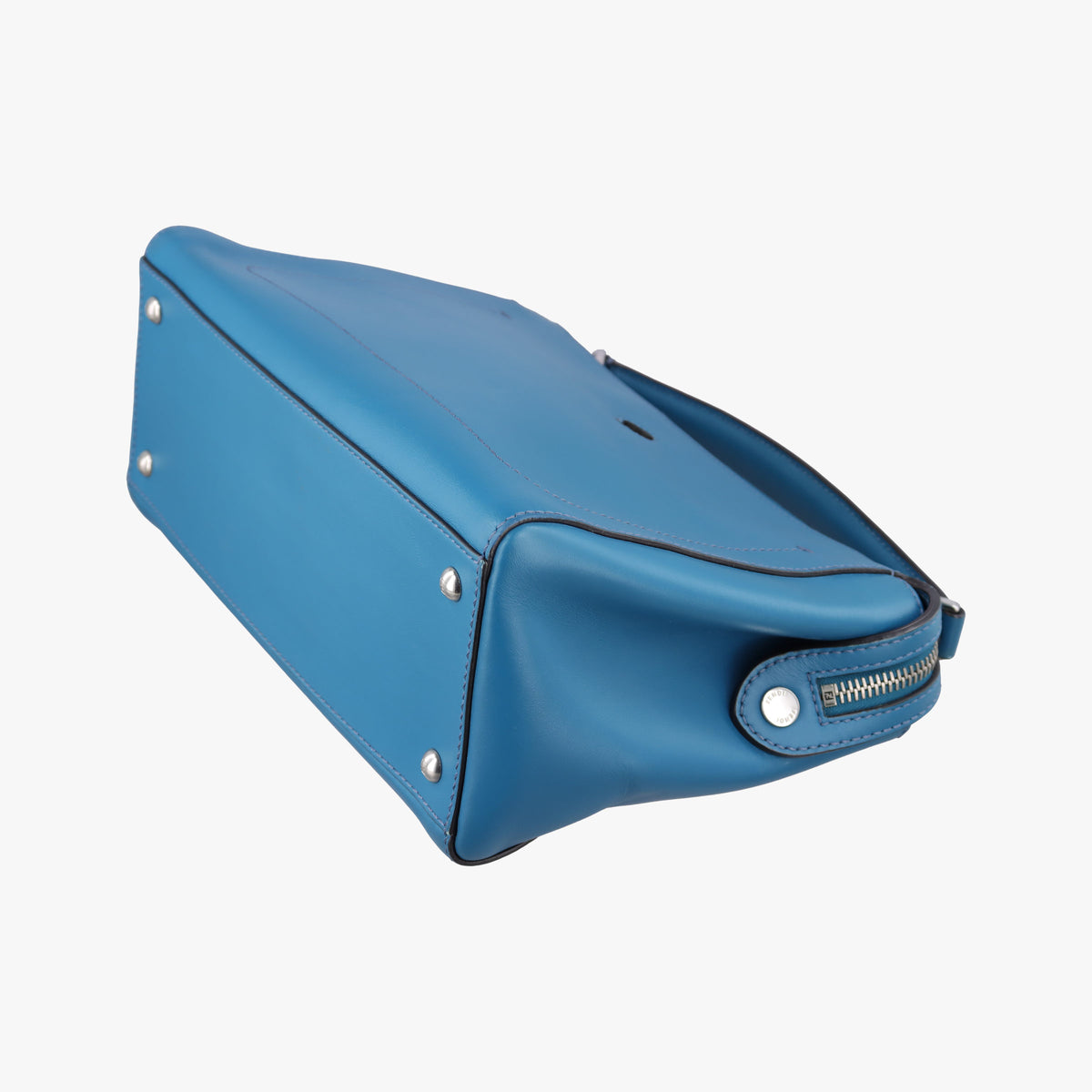 Pre-owned Fendi Dotcom Blue Leather 8BN293 shoulderbag | stylenewstar