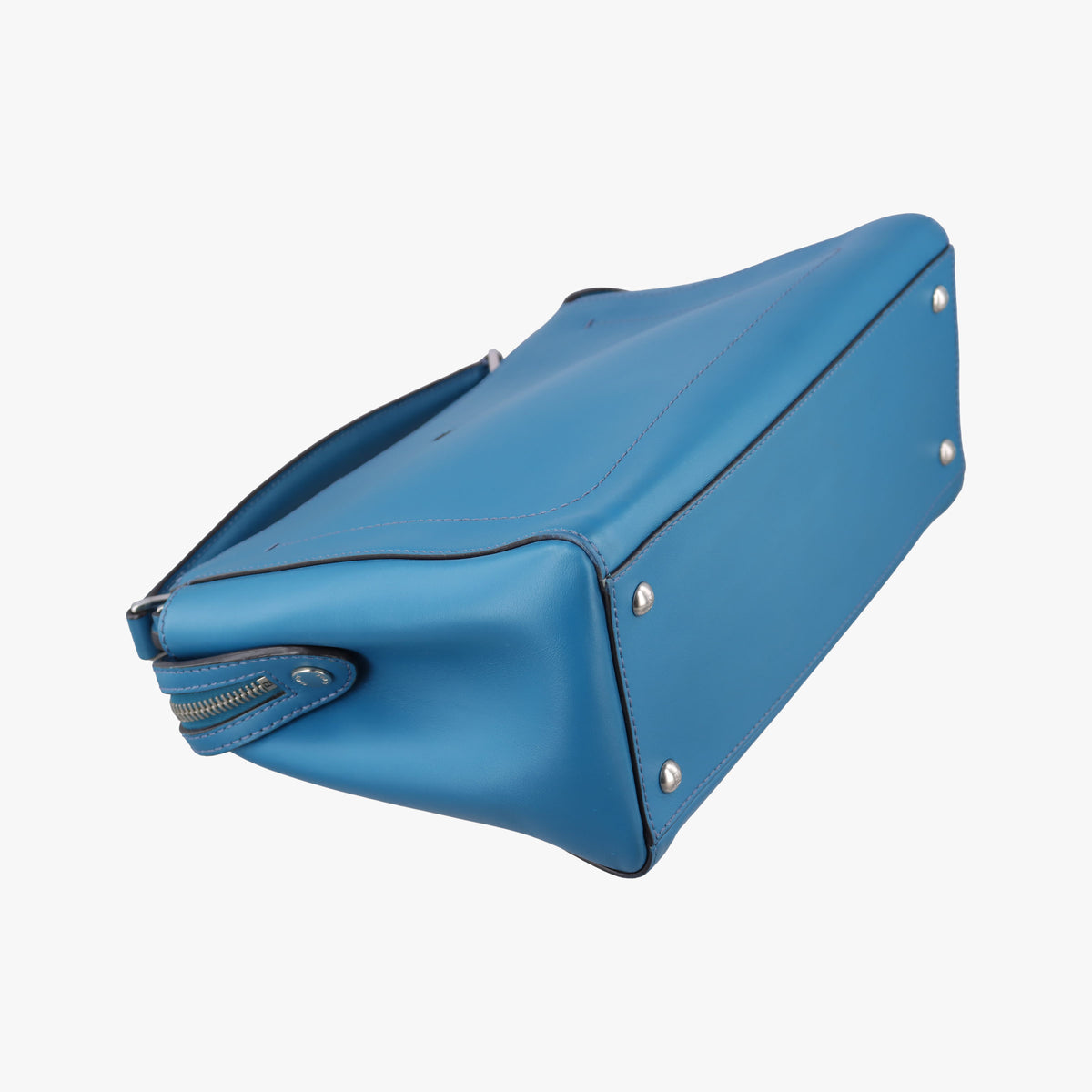 Pre-owned Fendi Dotcom Blue Leather 8BN293 shoulderbag | stylenewstar