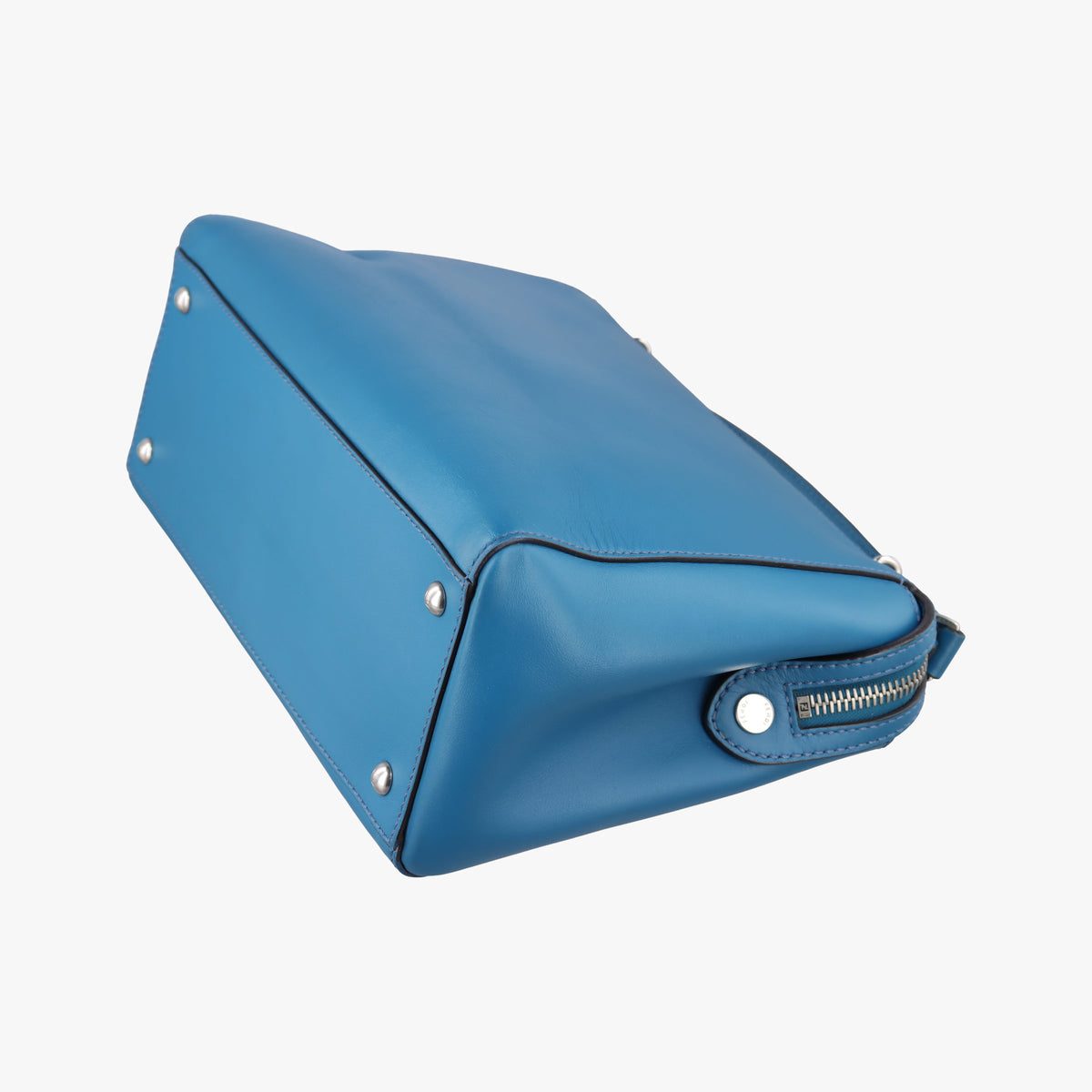 Pre-owned Fendi Dotcom Blue Leather 8BN293 shoulderbag | stylenewstar