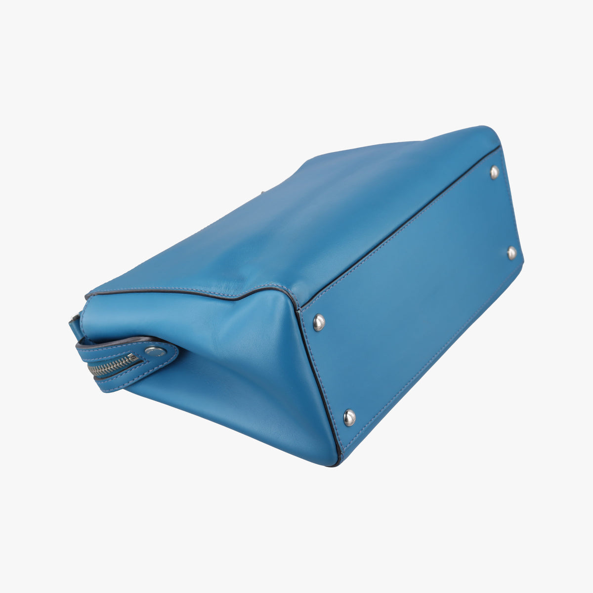 Pre-owned Fendi Dotcom Blue Leather 8BN293 shoulderbag | stylenewstar