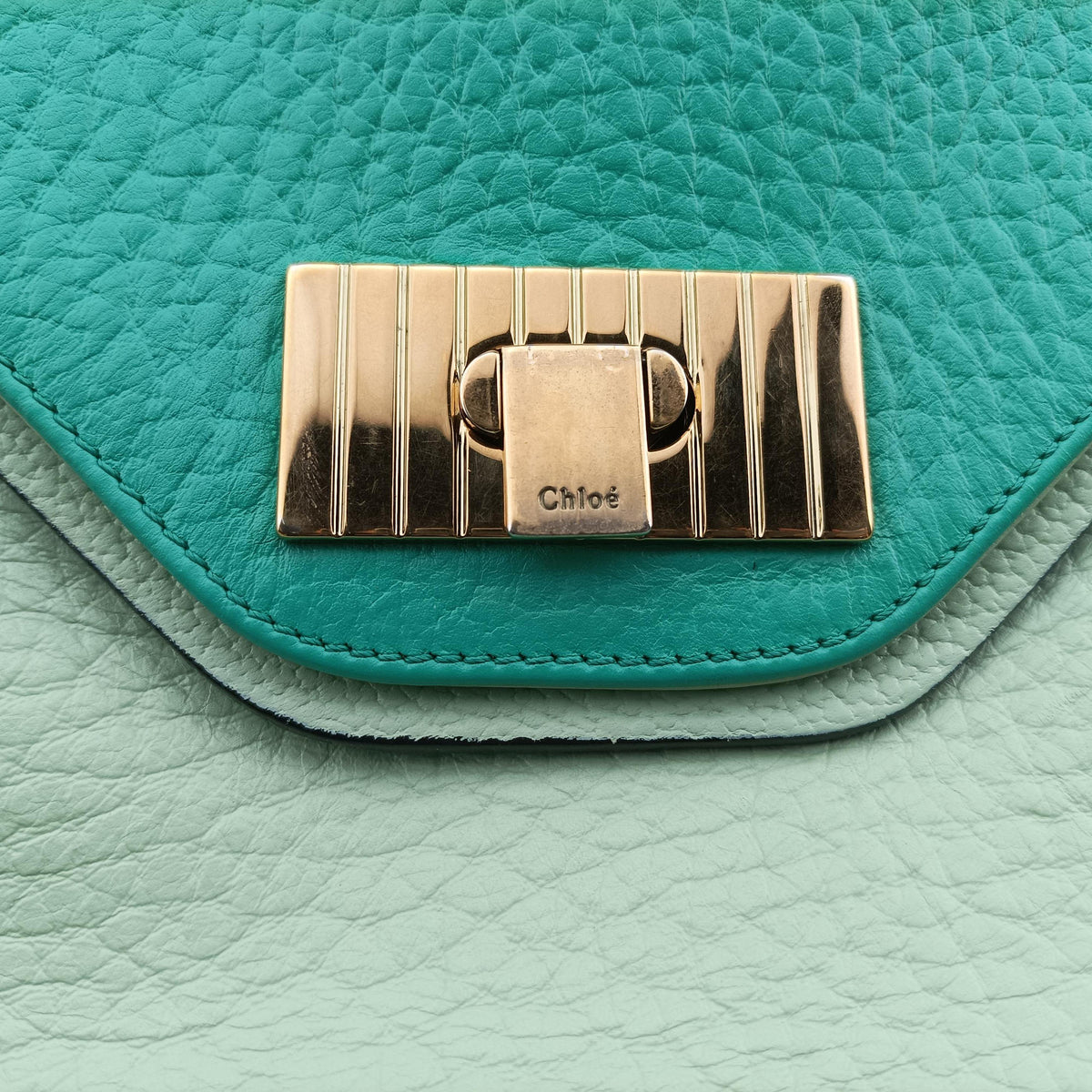Vintage Chloe Sally Green Leather  shoulderbag | stylenewstar