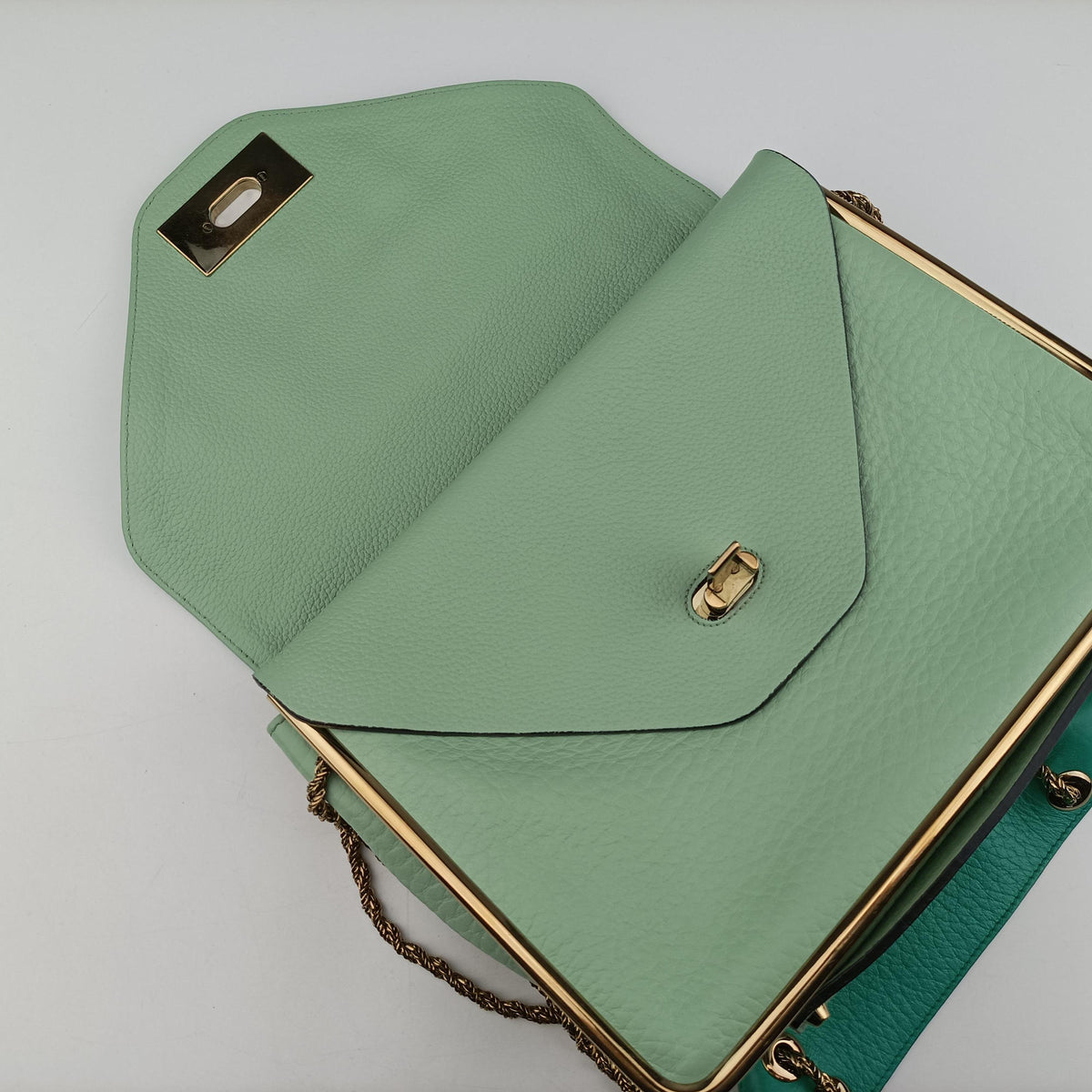 Vintage Chloe Sally Green Leather  shoulderbag | stylenewstar