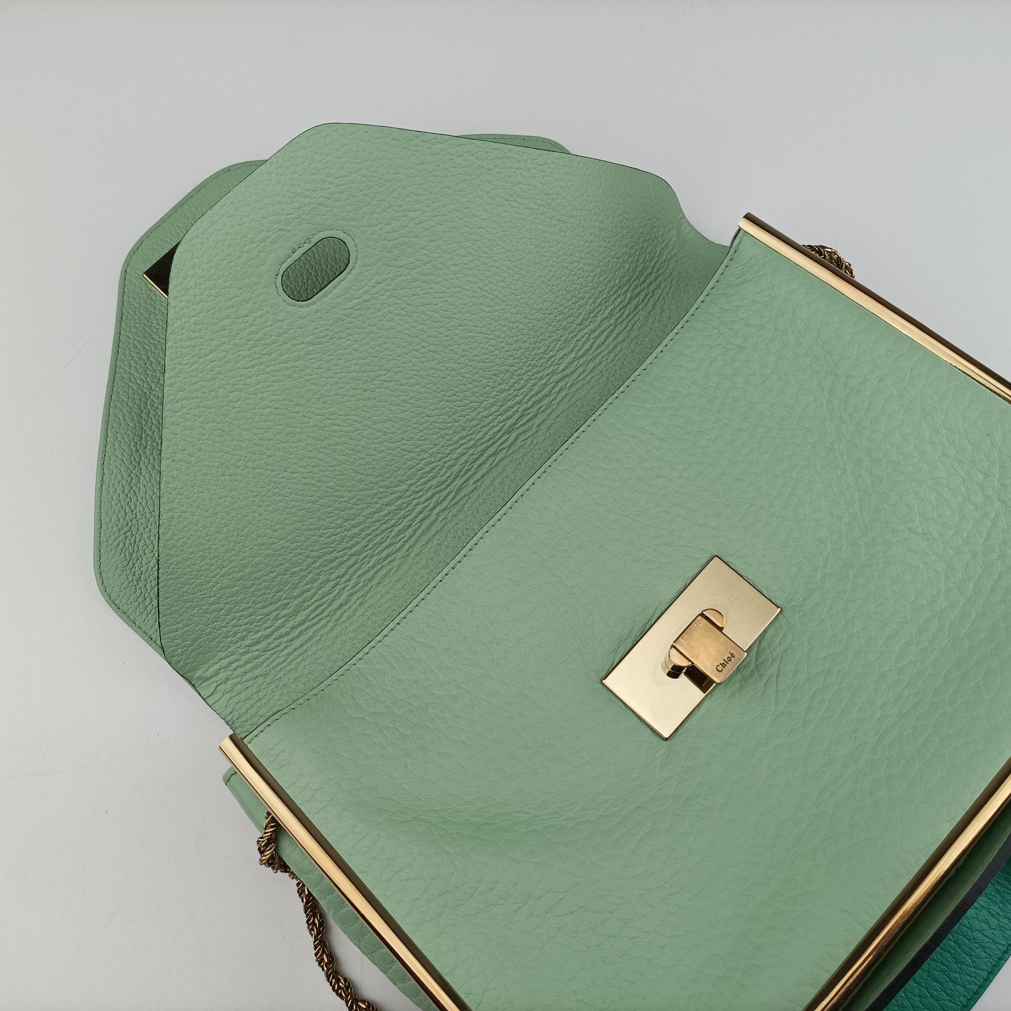 Vintage Chloe Sally Green Leather  shoulderbag | stylenewstar